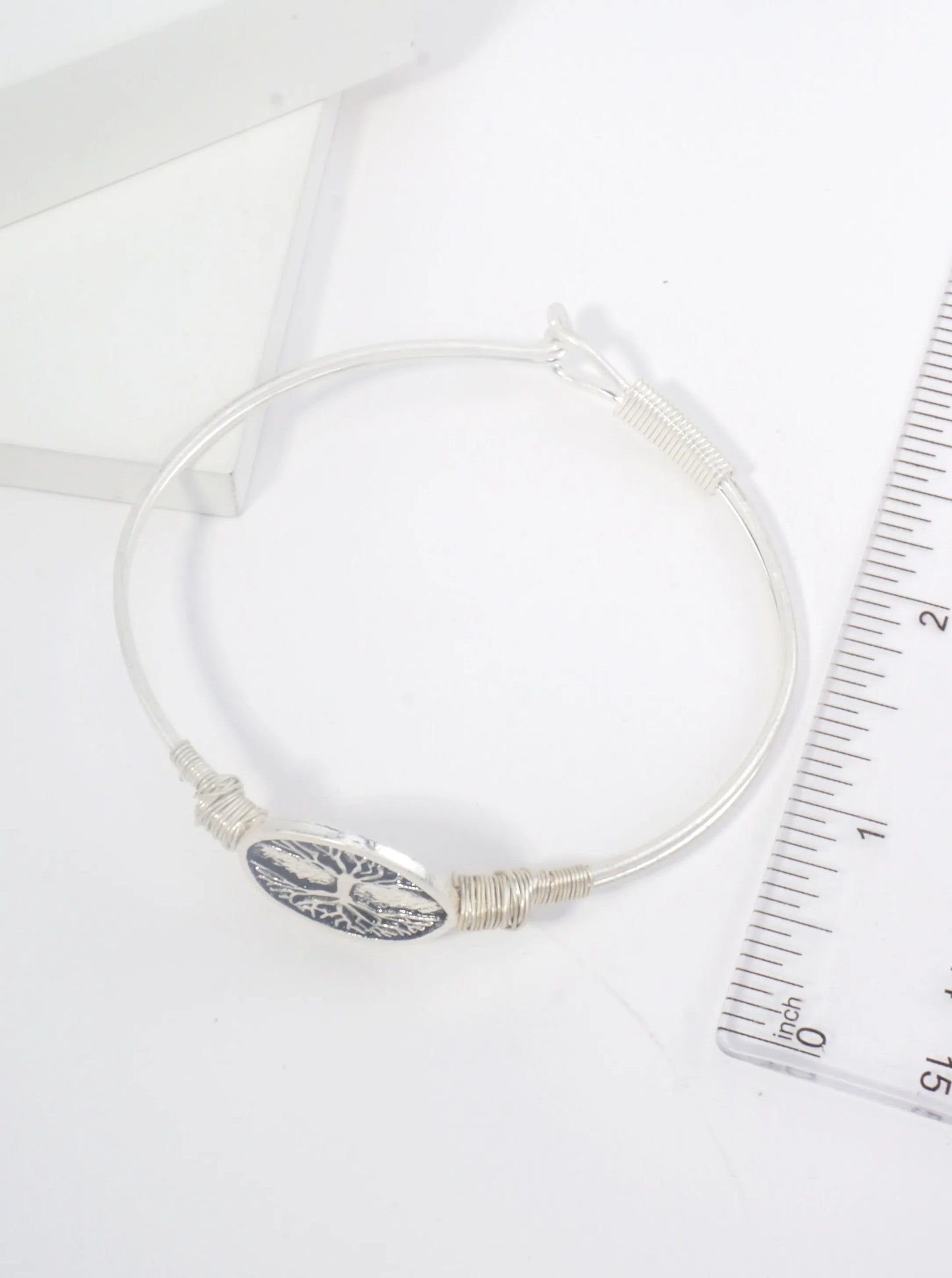 Bangle Bracelet With Tree Of Life Medallion