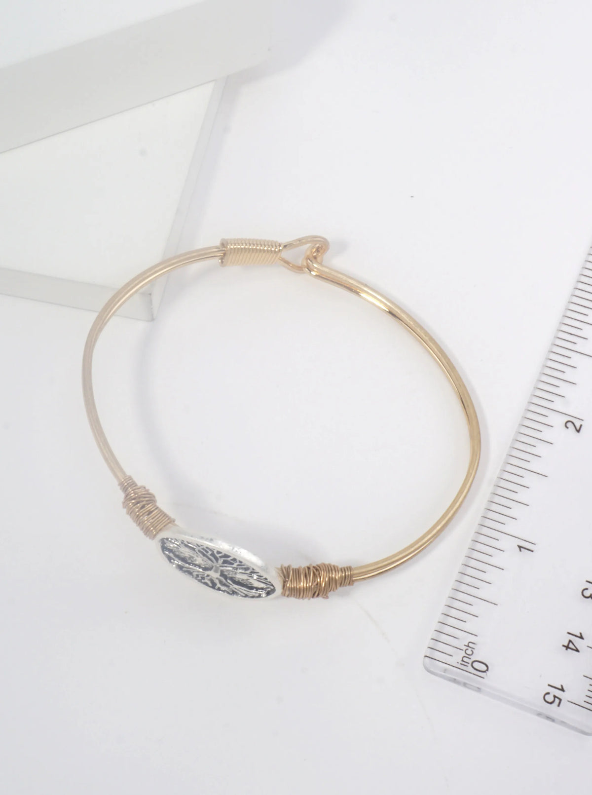 Bangle Bracelet With Tree Of Life Medallion