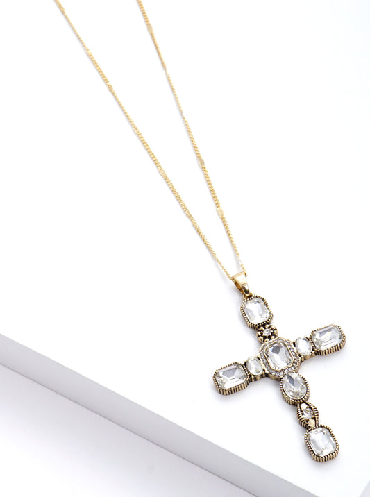 Baroque Gothic Cross Pendant Necklace