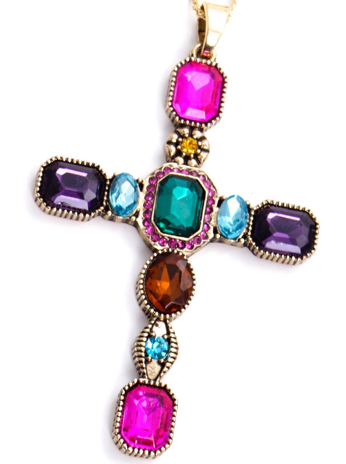 Baroque Gothic Cross Pendant Necklace
