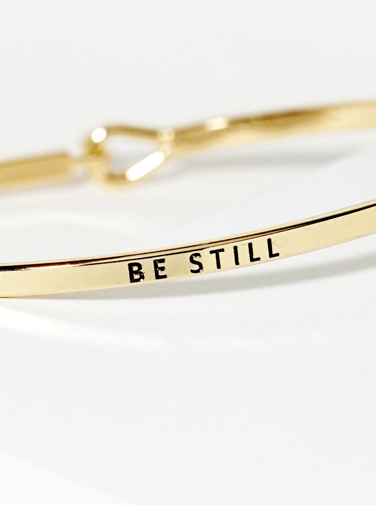 Be Still Engraved Inspirational Bangle Bracelet