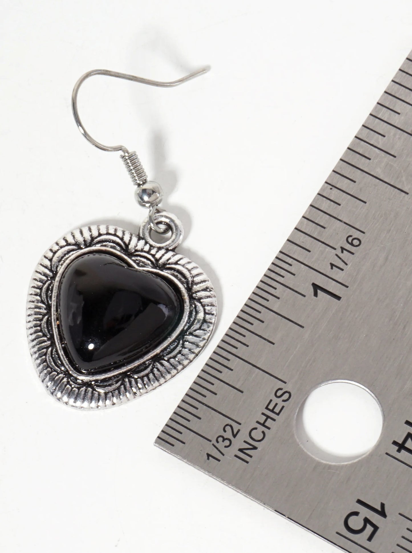 Bohemian Semi-Precious Natural-Stone Heart-Shaped Western Dangle Drop Earrings
