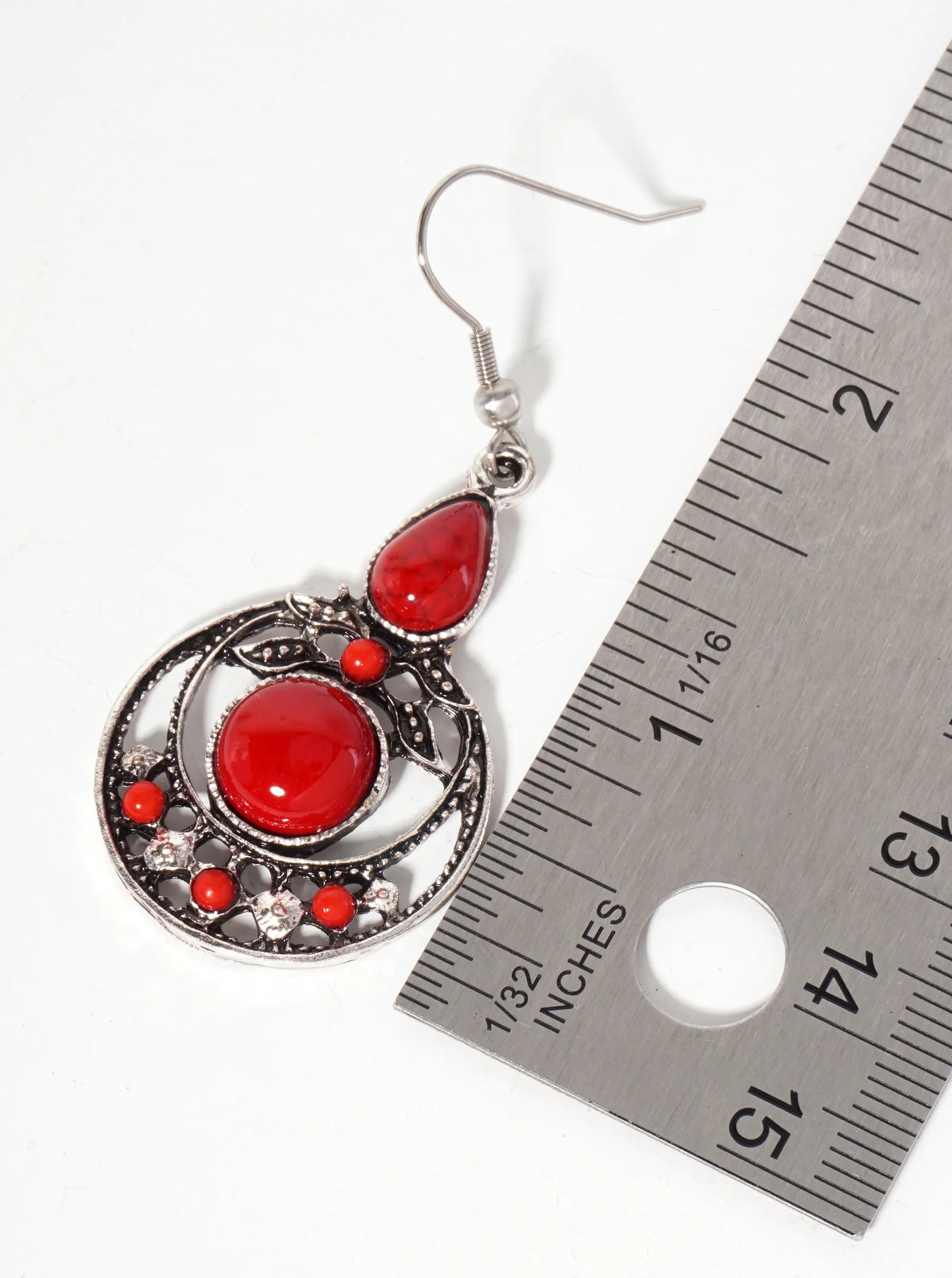 Bohemian Semi-Precious Natural-Stone Western Statement Dangle Drop Earrings