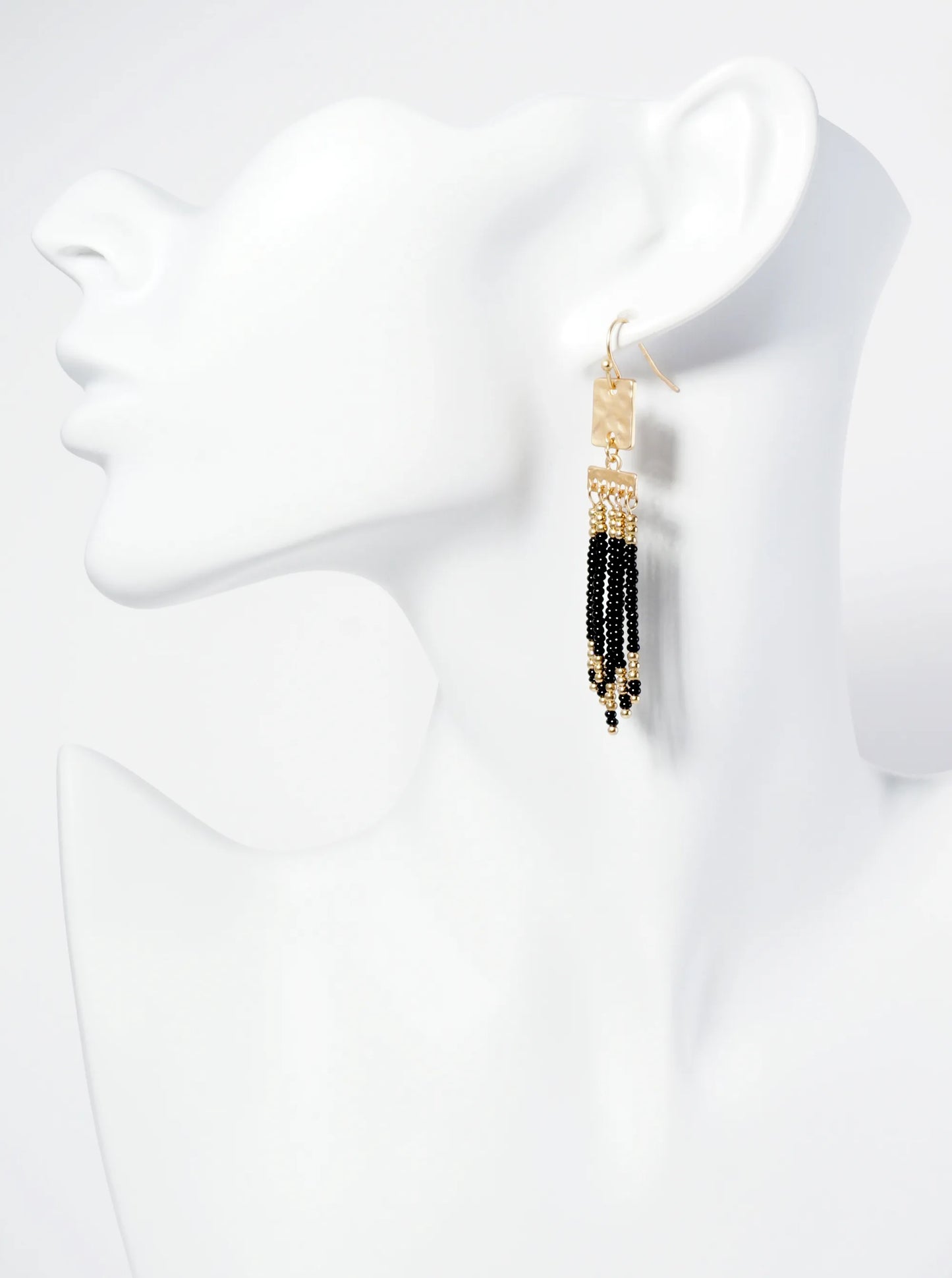 Boho Chic Seed Bead Fringe Earrings
