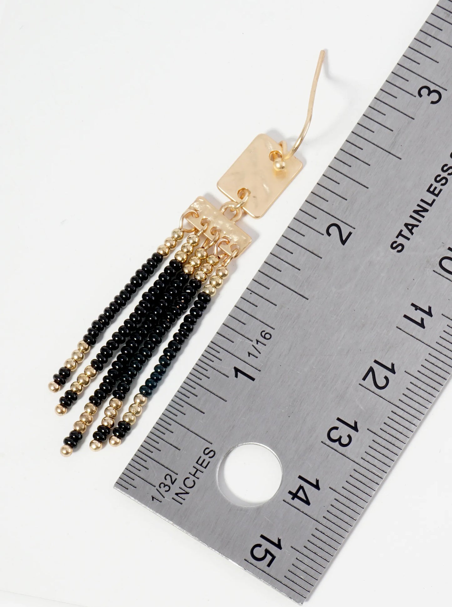 Boho Chic Seed Bead Fringe Earrings