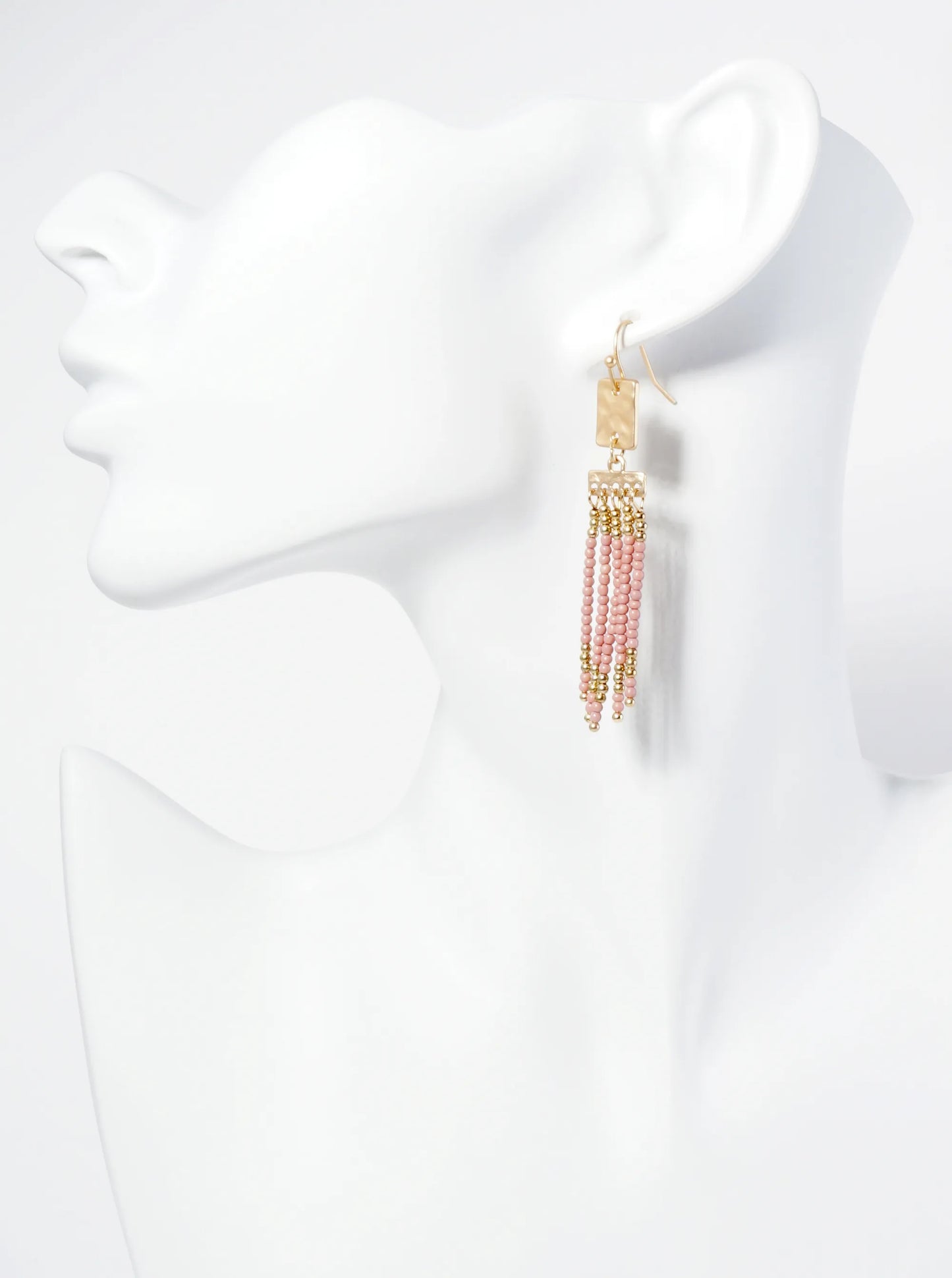 Boho Chic Seed Bead Fringe Earrings