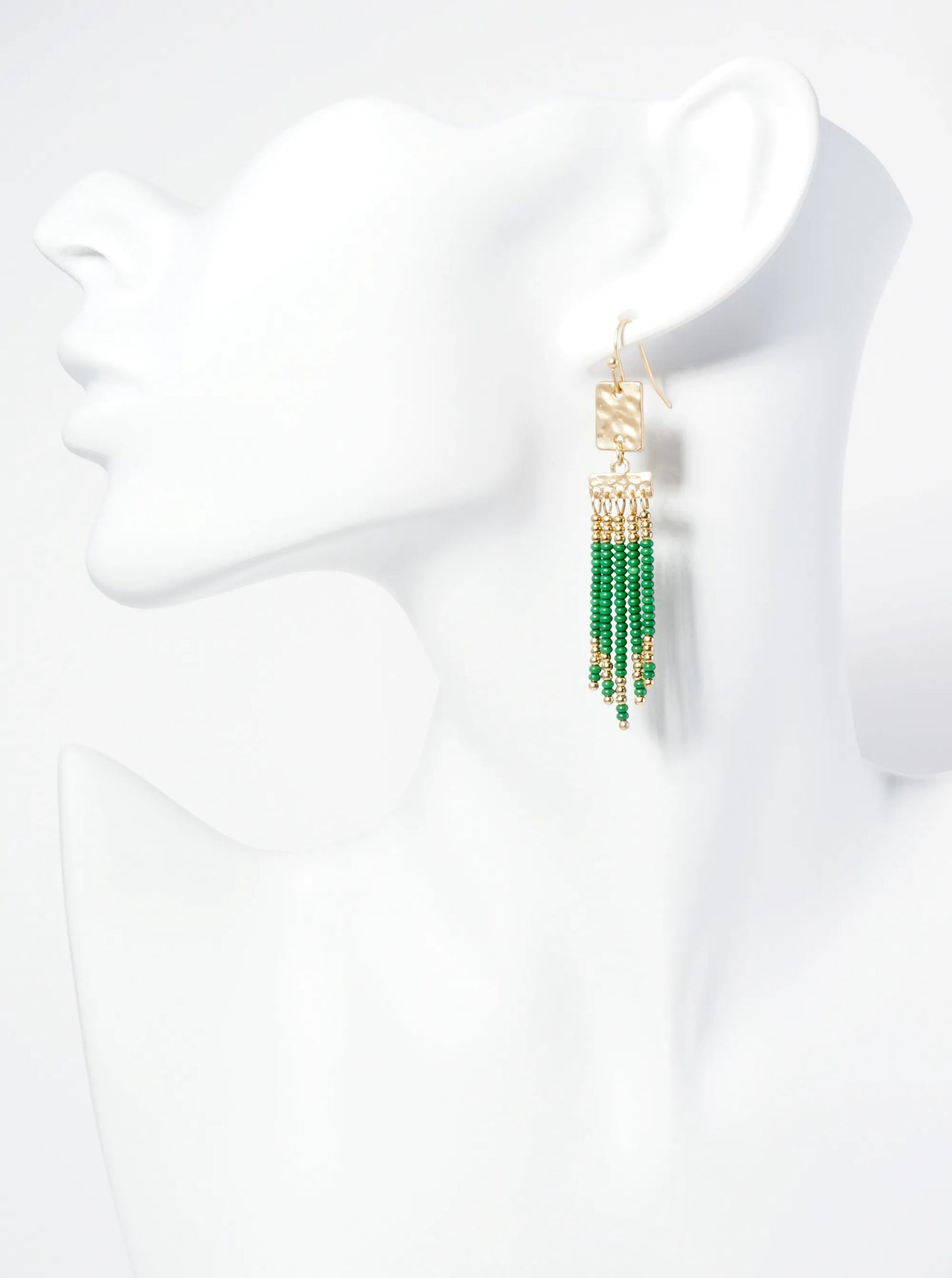 Boho Chic Seed Bead Fringe Earrings