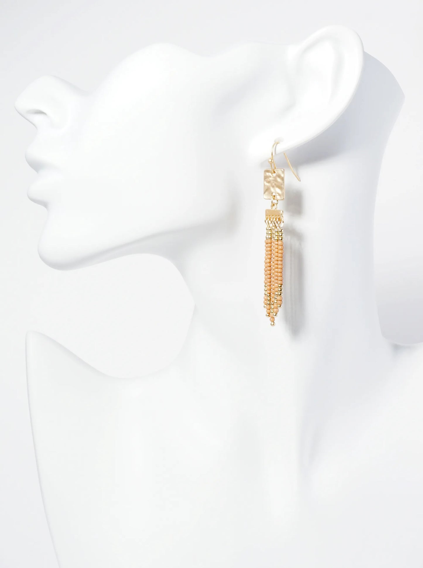 Boho Chic Seed Bead Fringe Earrings