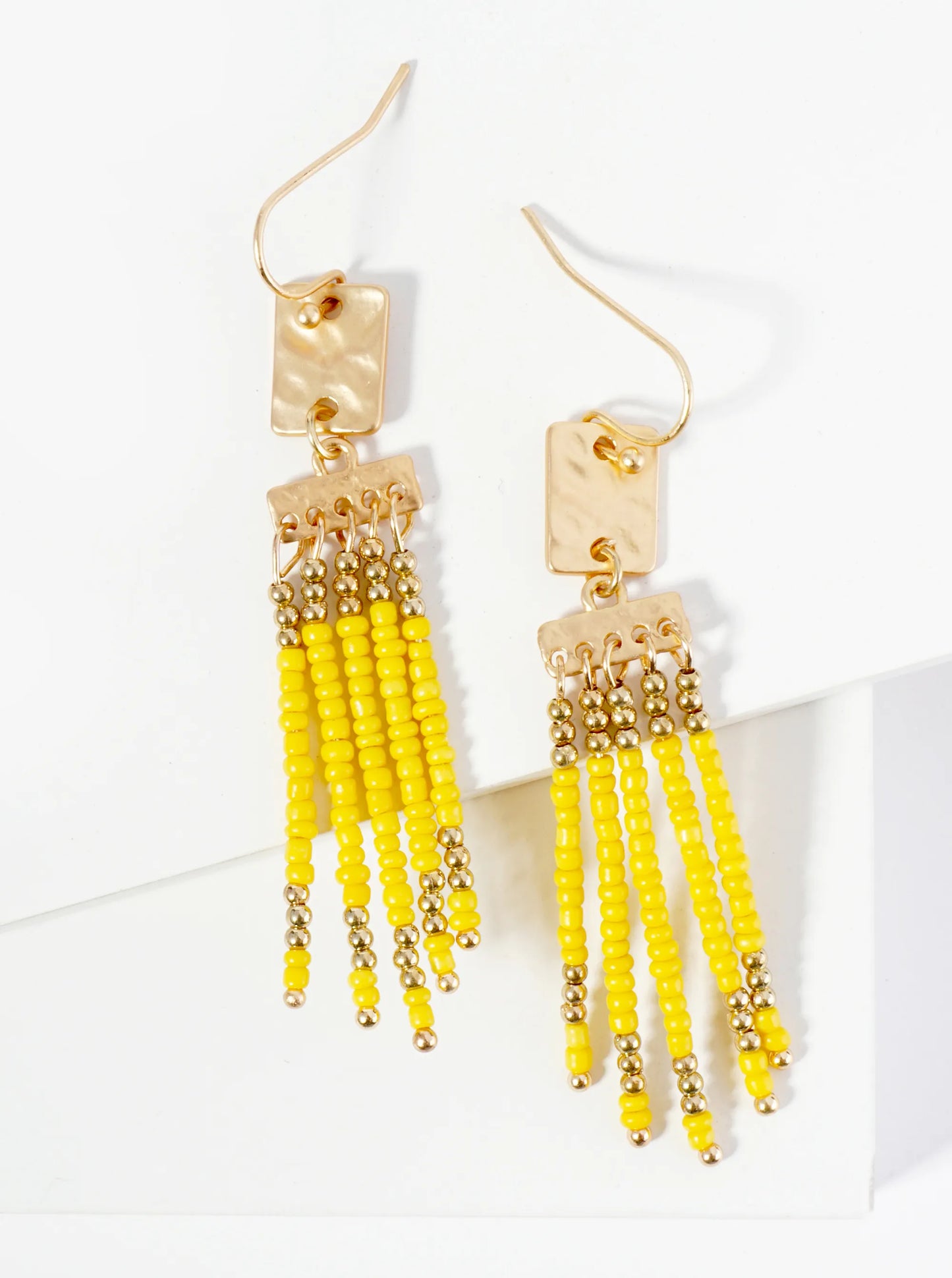 Boho Chic Seed Bead Fringe Earrings