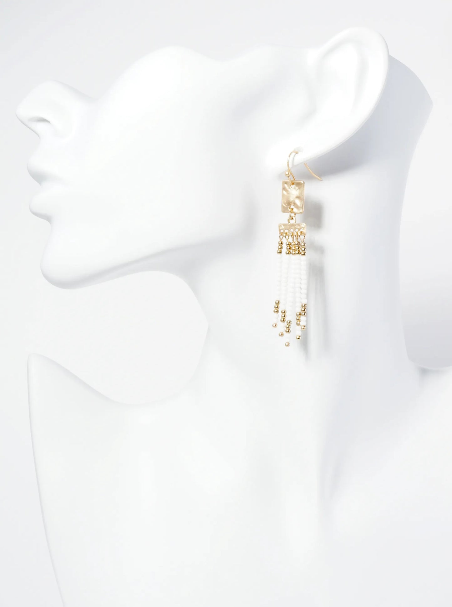Boho Chic Seed Bead Fringe Earrings