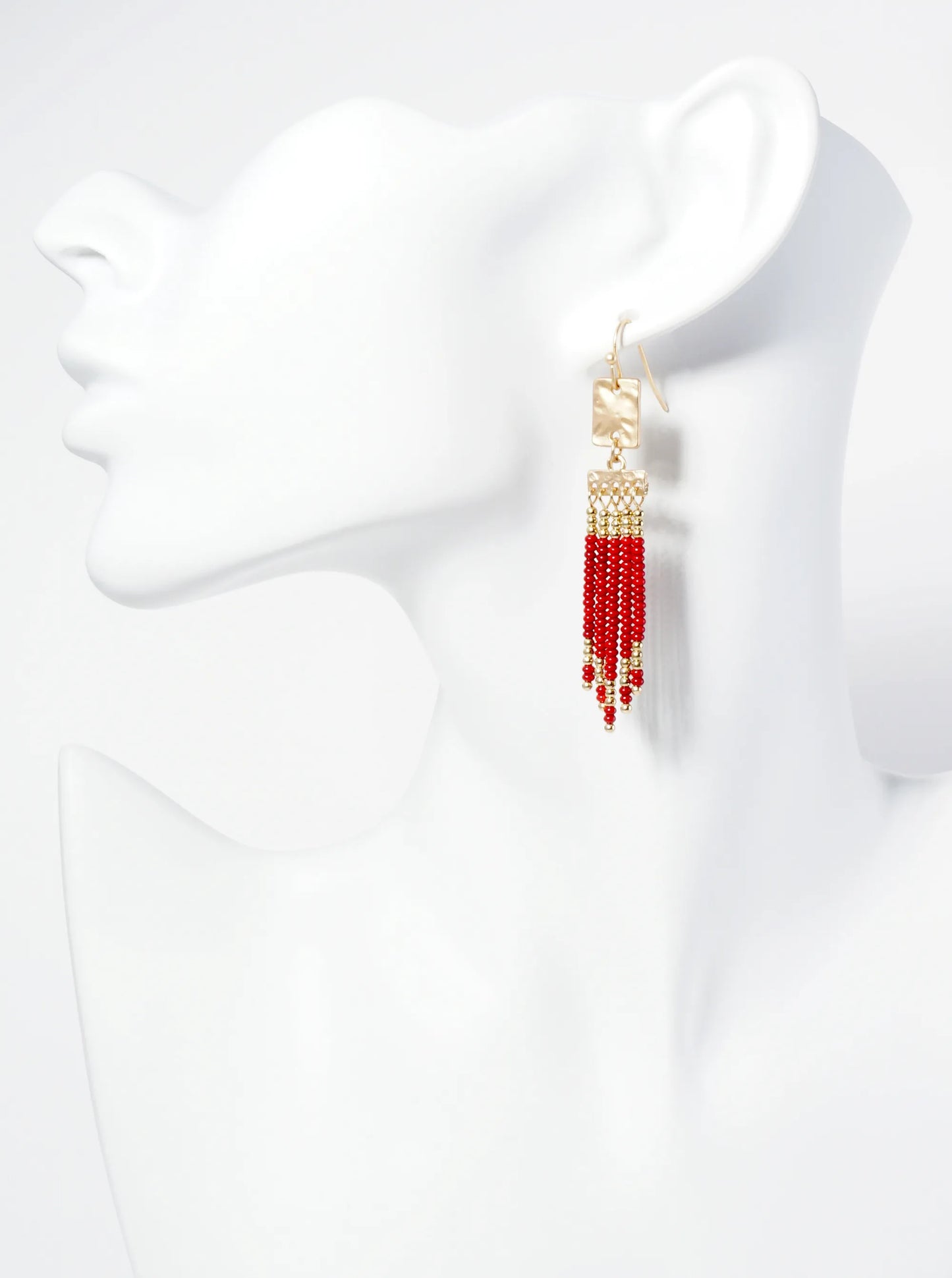 Boho Chic Seed Bead Fringe Earrings