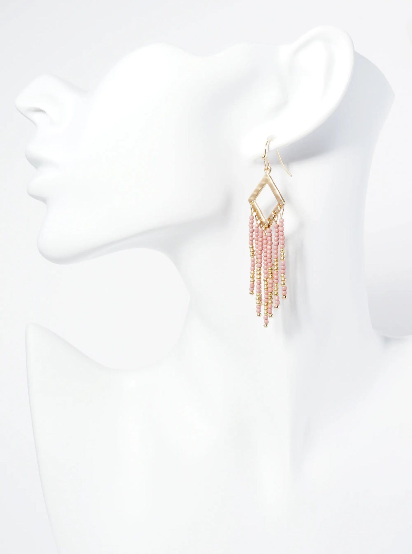 Boho Chic Seed Bead Fringe Earrings