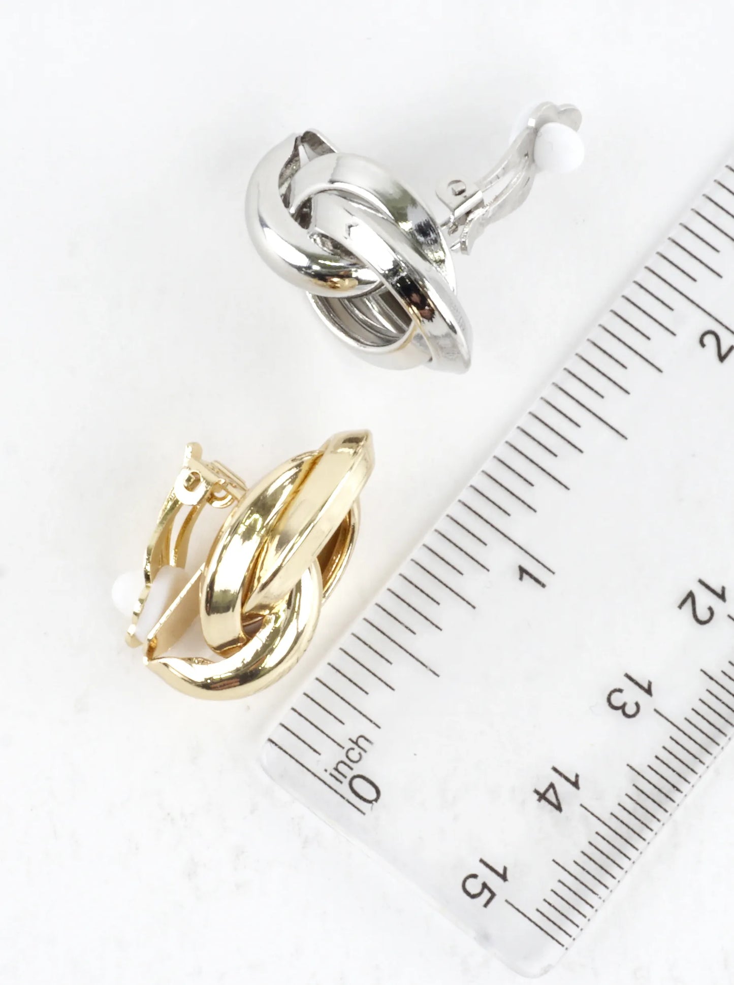 Bold Twisted Knot Clip-On Door Knocker Earrings