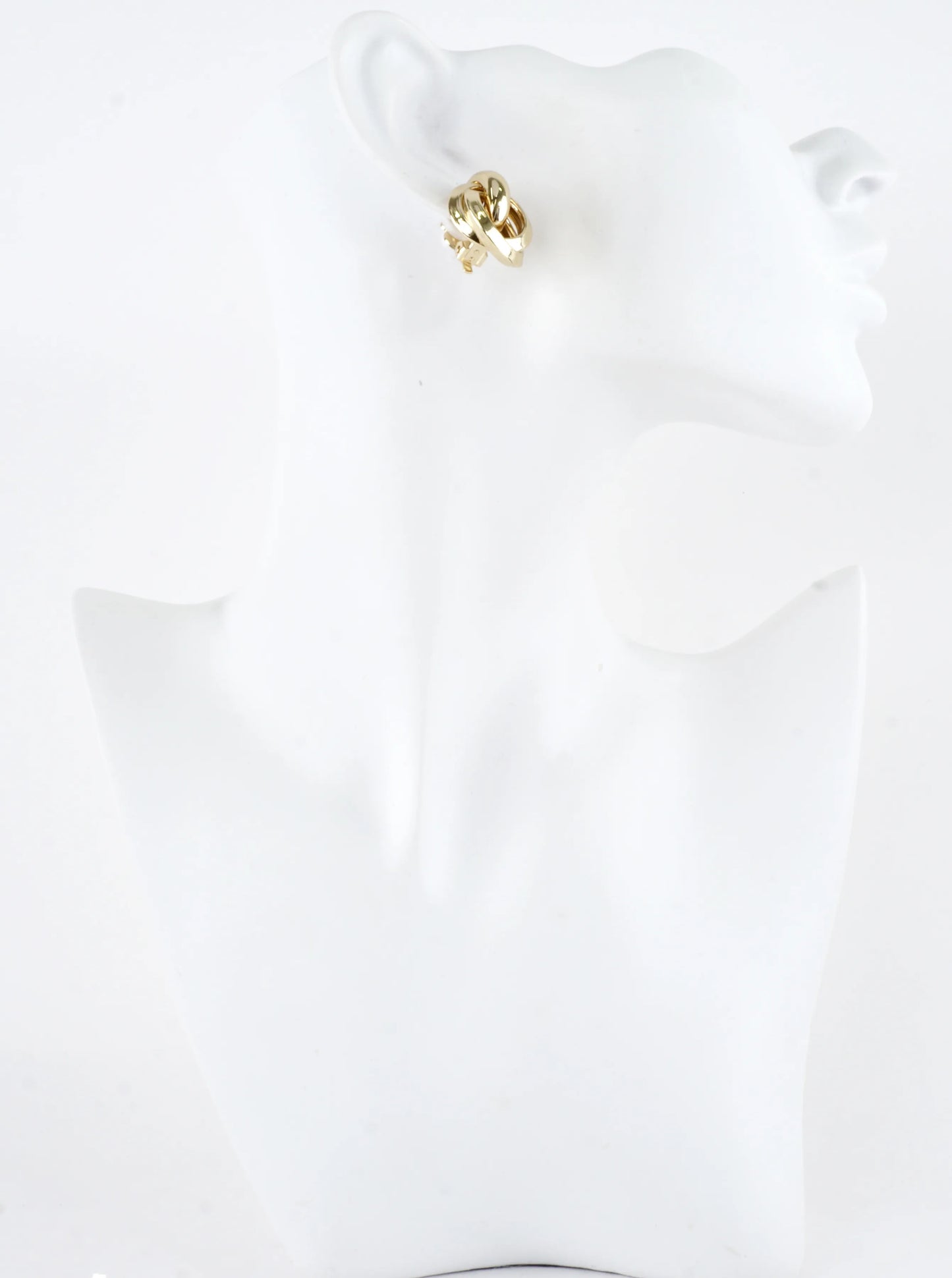 Bold Twisted Knot Clip-On Door Knocker Earrings