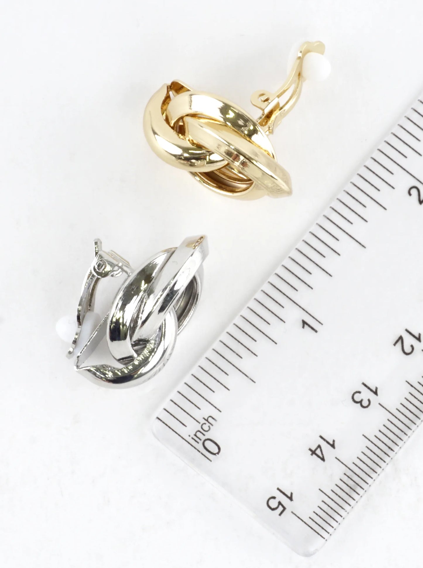 Bold Twisted Knot Clip-On Door Knocker Earrings