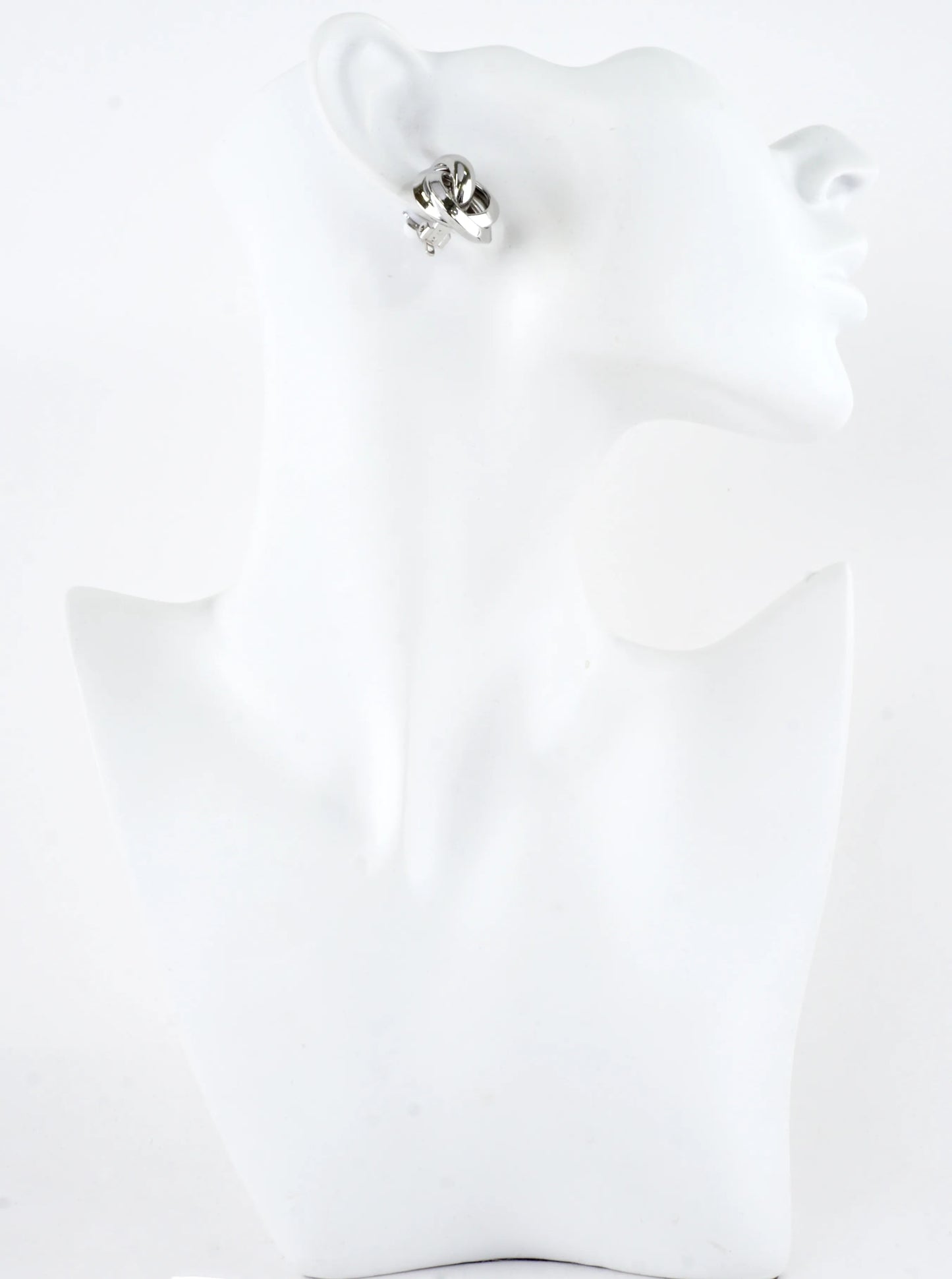 Bold Twisted Knot Clip-On Door Knocker Earrings