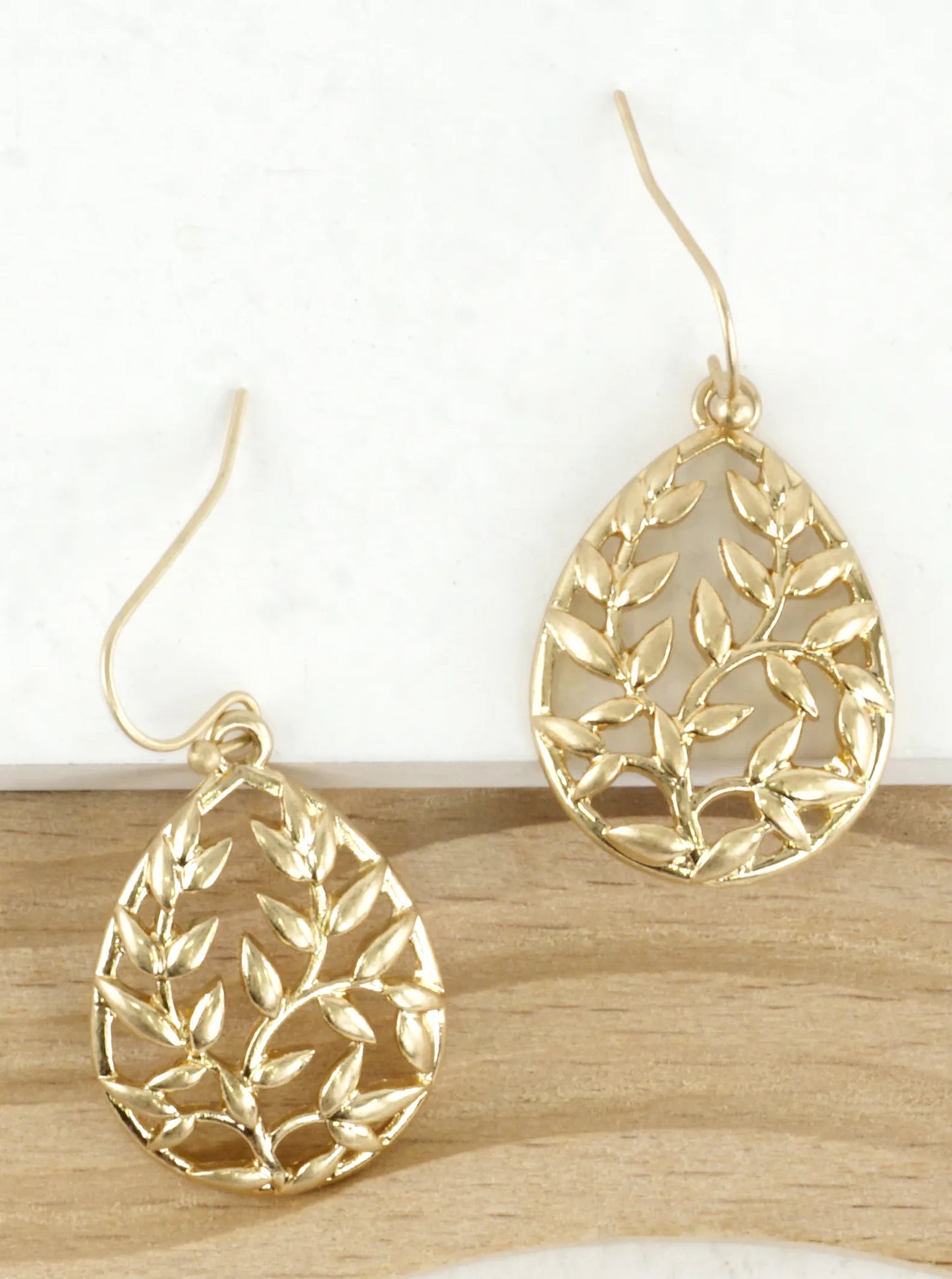 Botanical Openwork Teardrop Drop Earrings