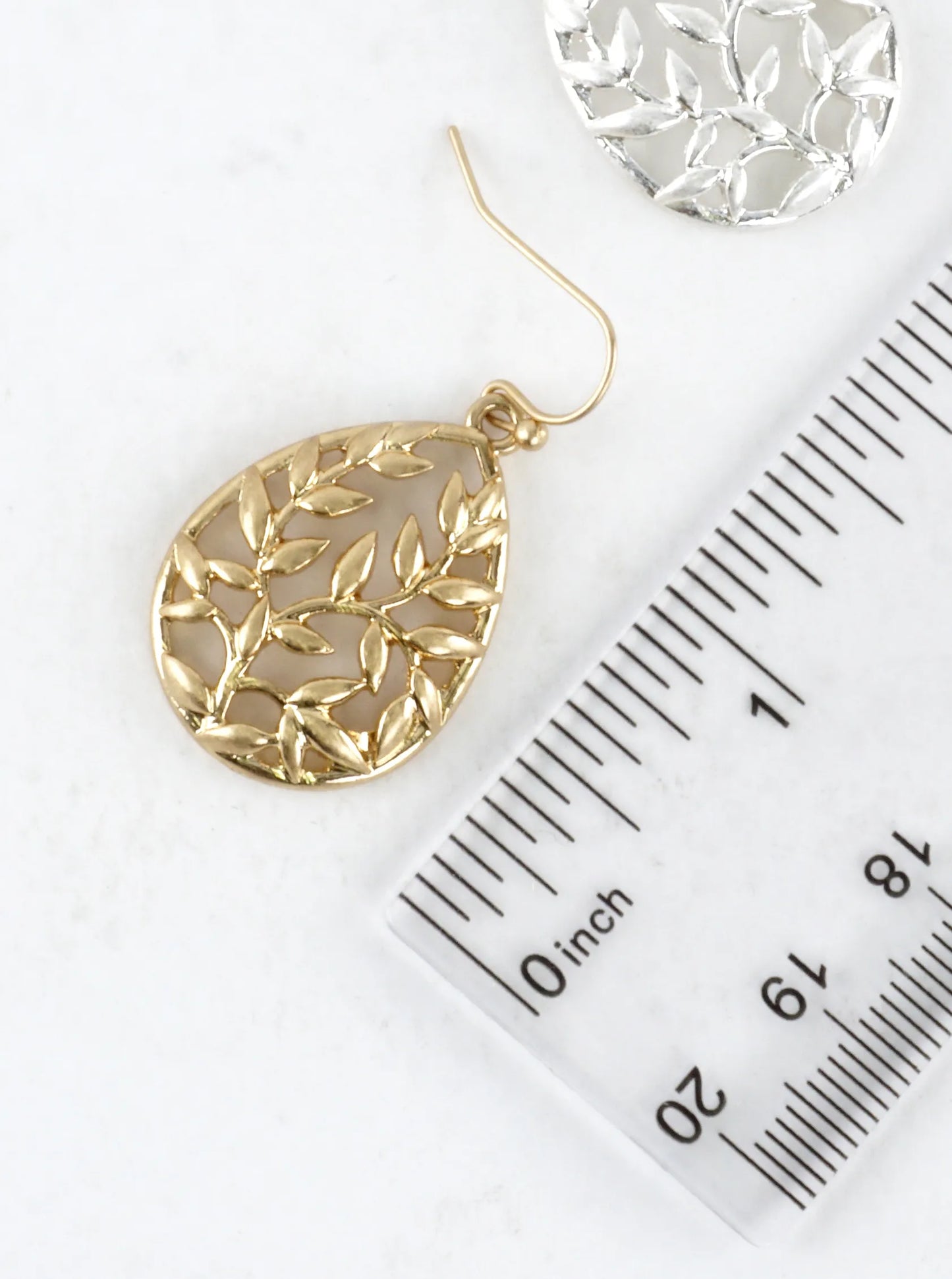Botanical Openwork Teardrop Drop Earrings