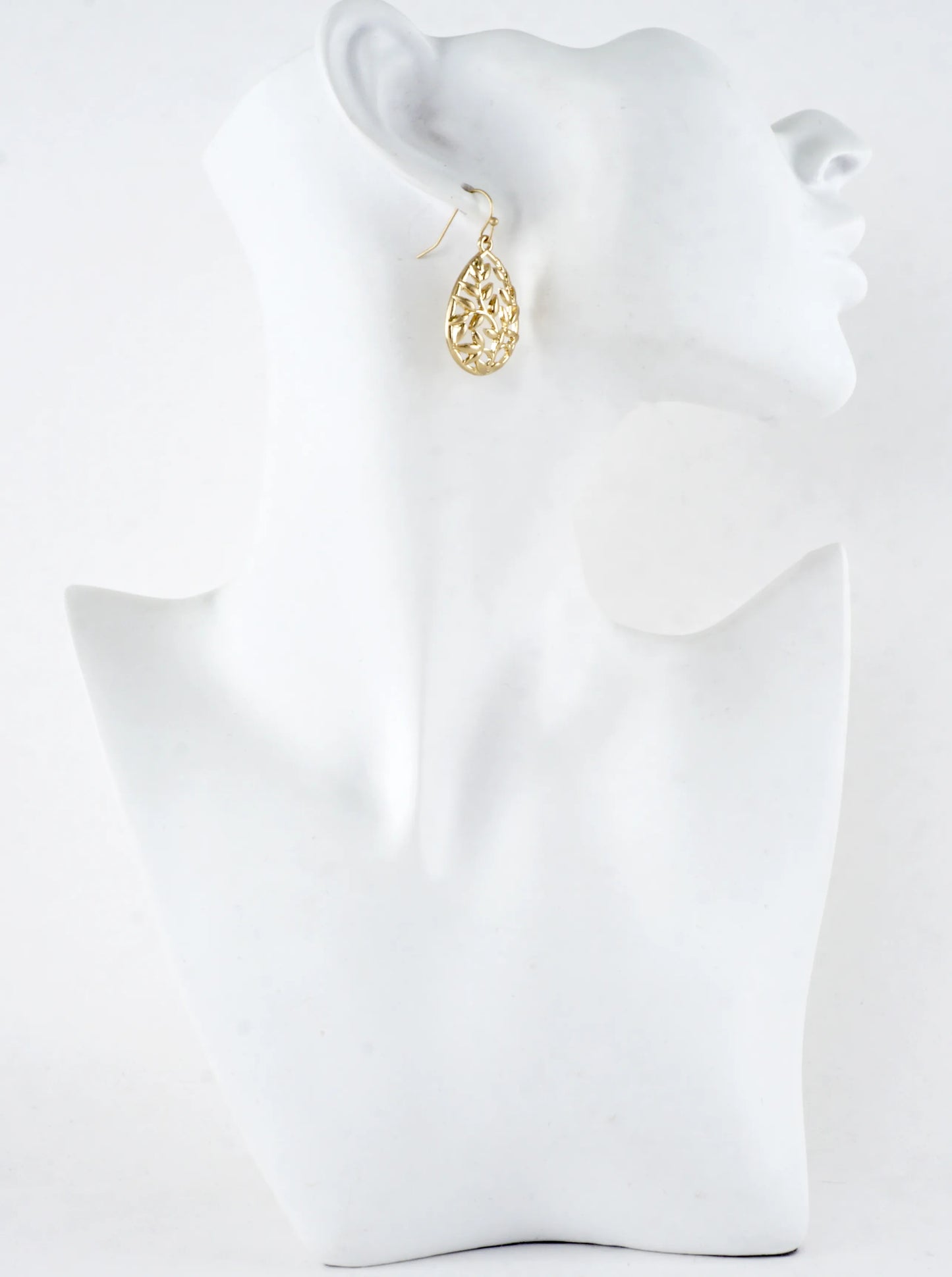 Botanical Openwork Teardrop Drop Earrings