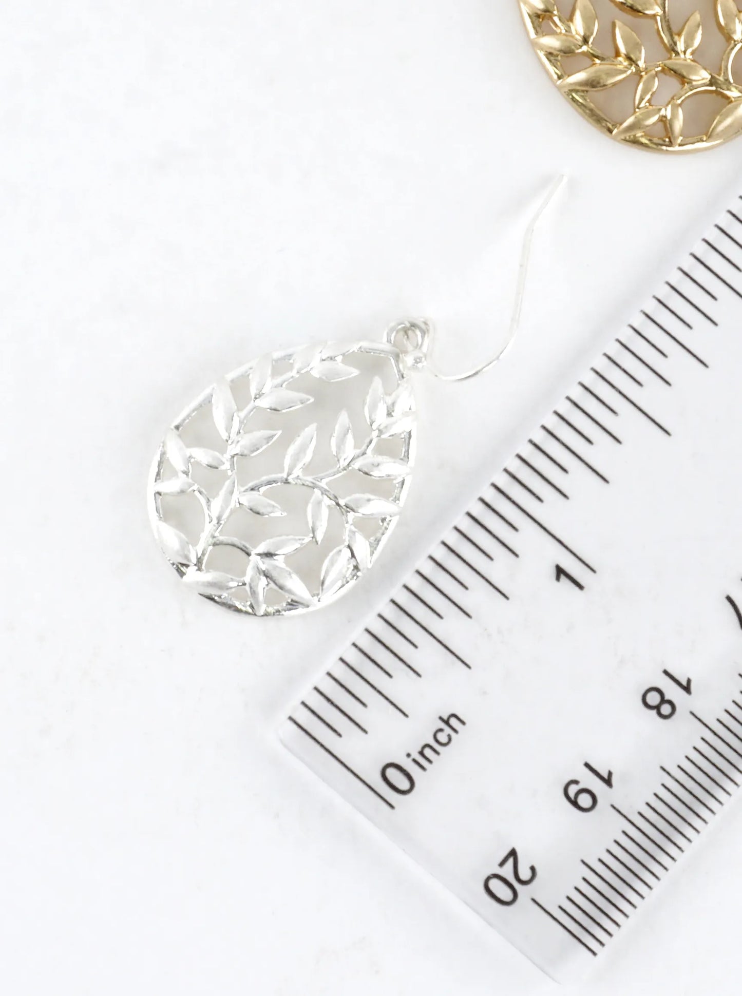 Botanical Openwork Teardrop Drop Earrings
