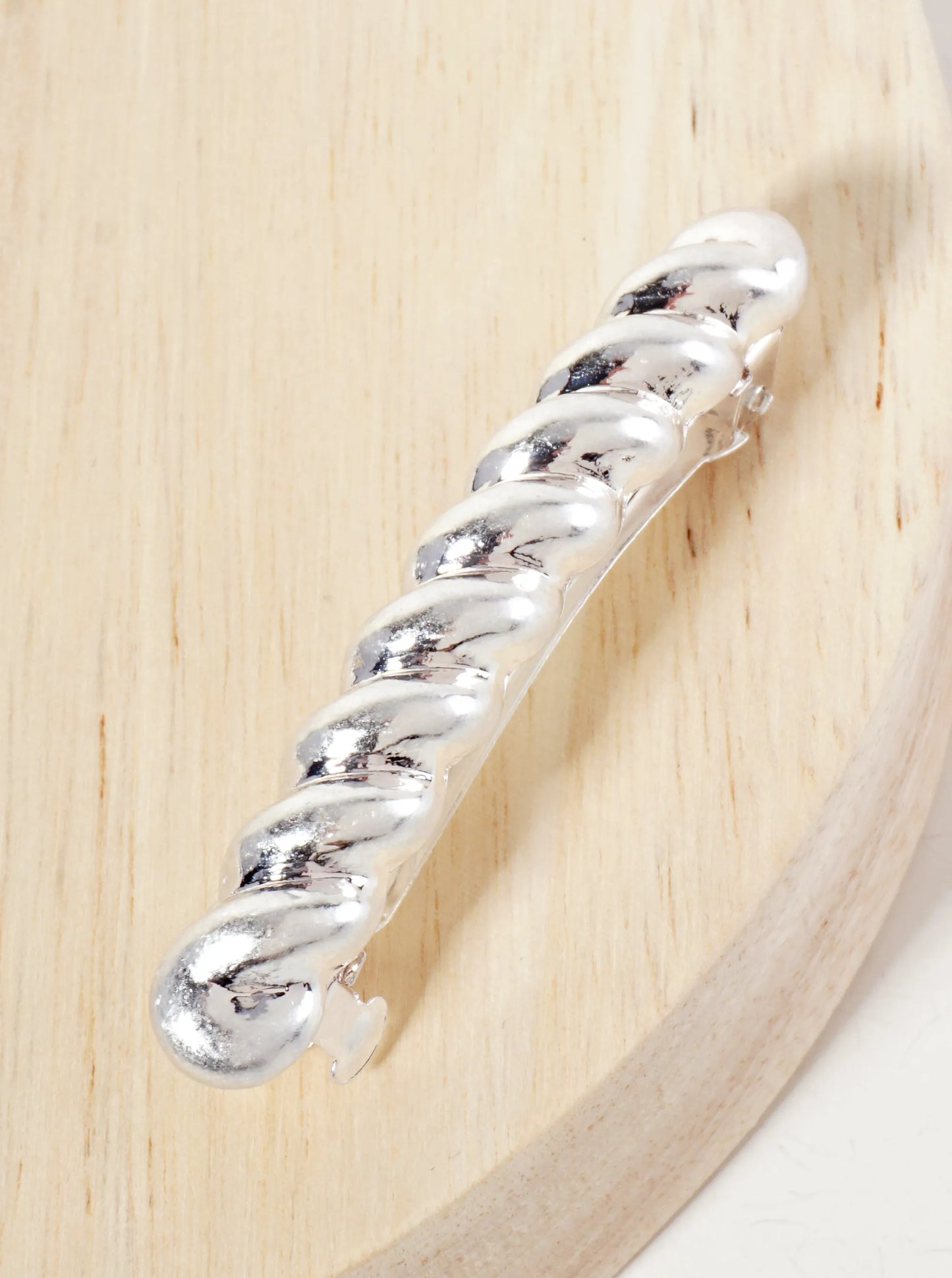 Braided-Texture Bar Metal Casting Hair-Pin