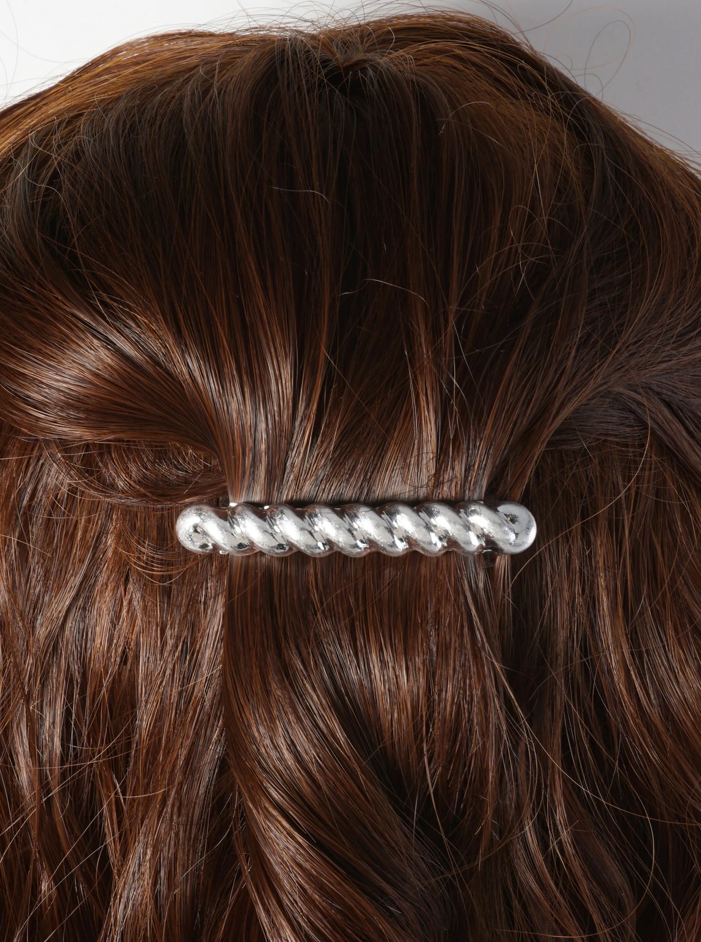 Braided-Texture Bar Metal Casting Hair-Pin
