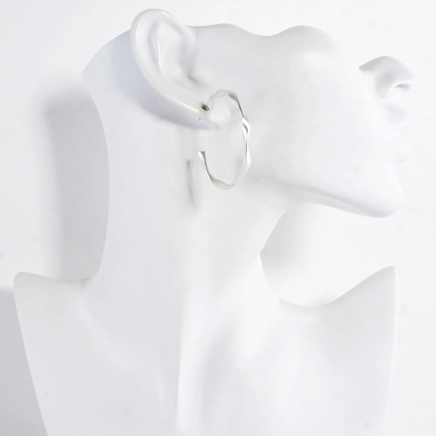 Brass Twisted Hoop Earrings