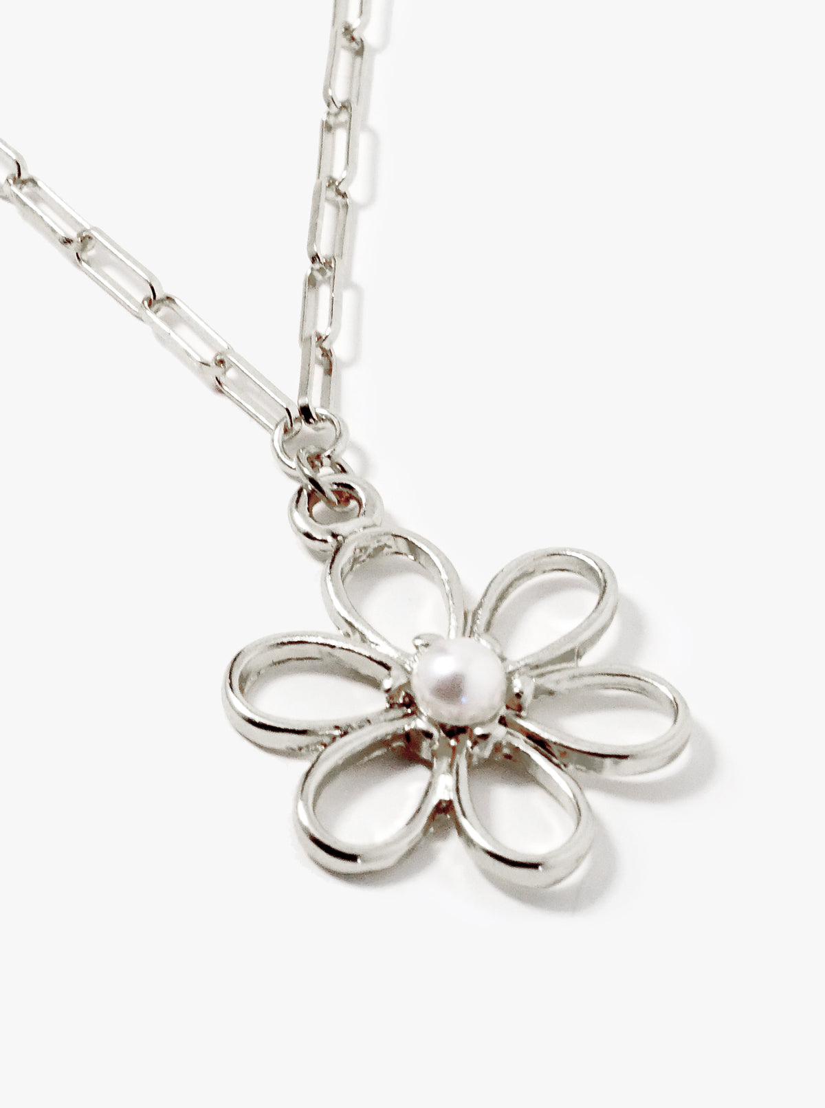 Brass Wire Flower Pendant Necklace With Earrings Set