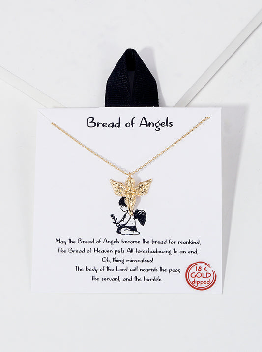 Bread-of-Angels Pendant 18K-Gold-Dipped Necklace