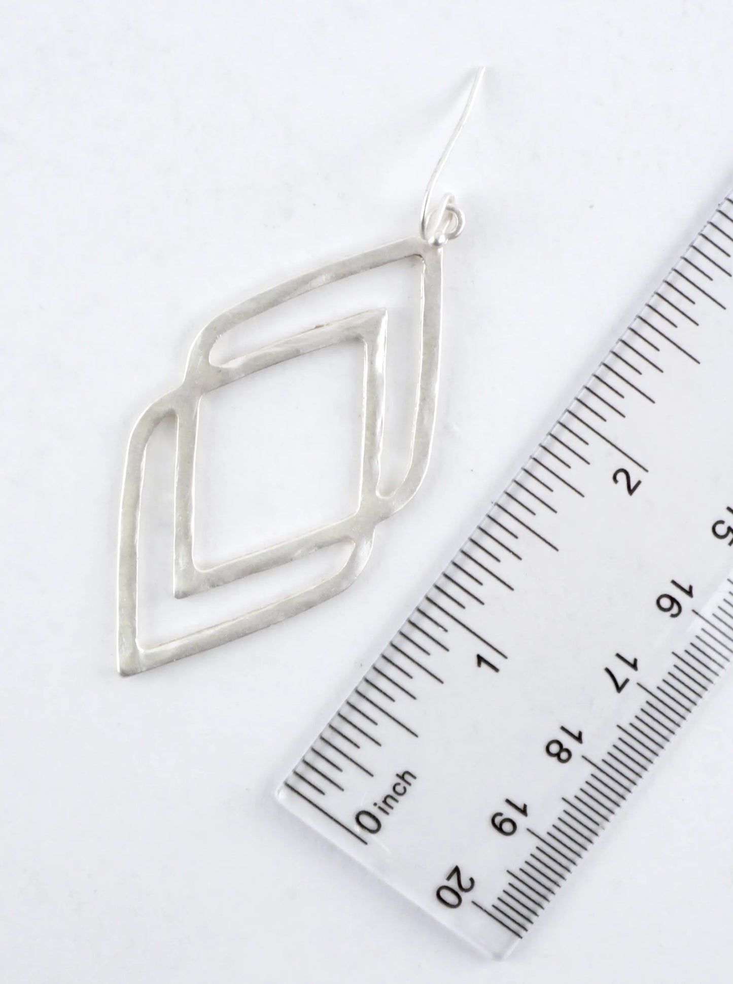 Brushed Metal Layered Arch Drop Earrings