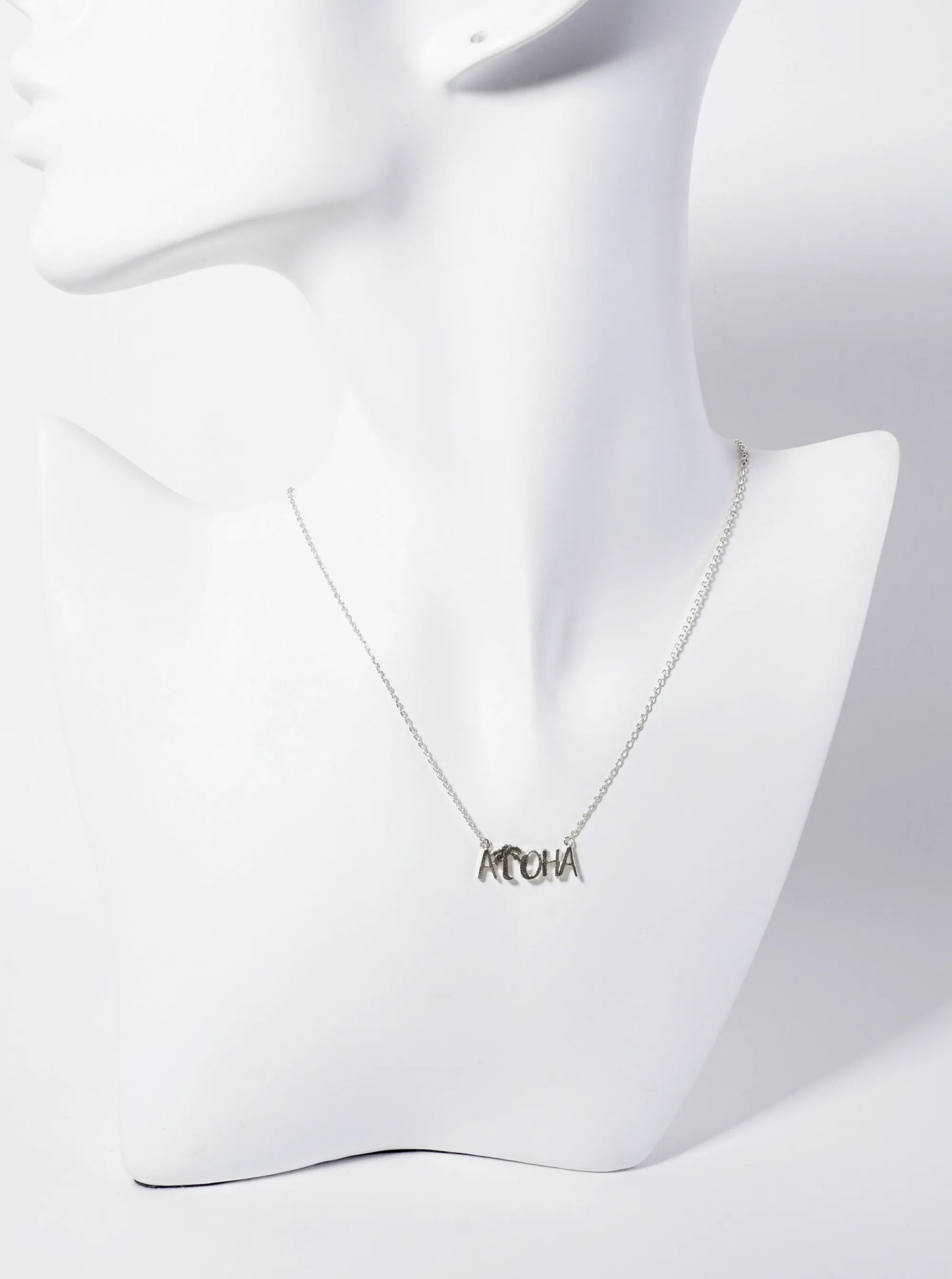 Brushed-Texture Palm-Tree Aloha Pendant 18K-Gold-Dipped Necklace
