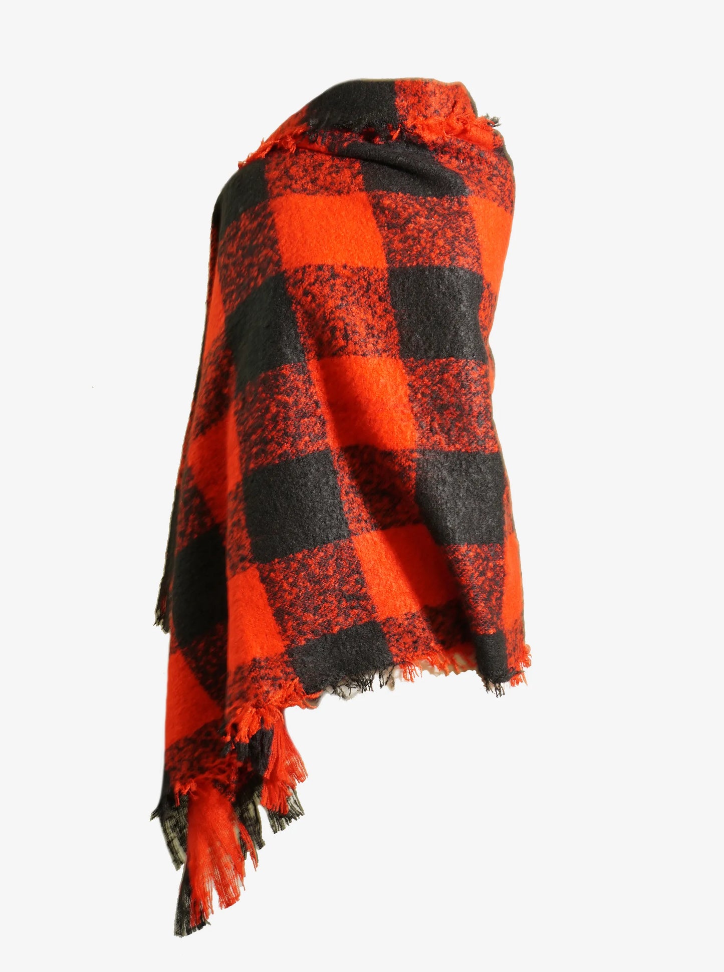 Buffalo Plaid Check Shawl Oblong Scarf