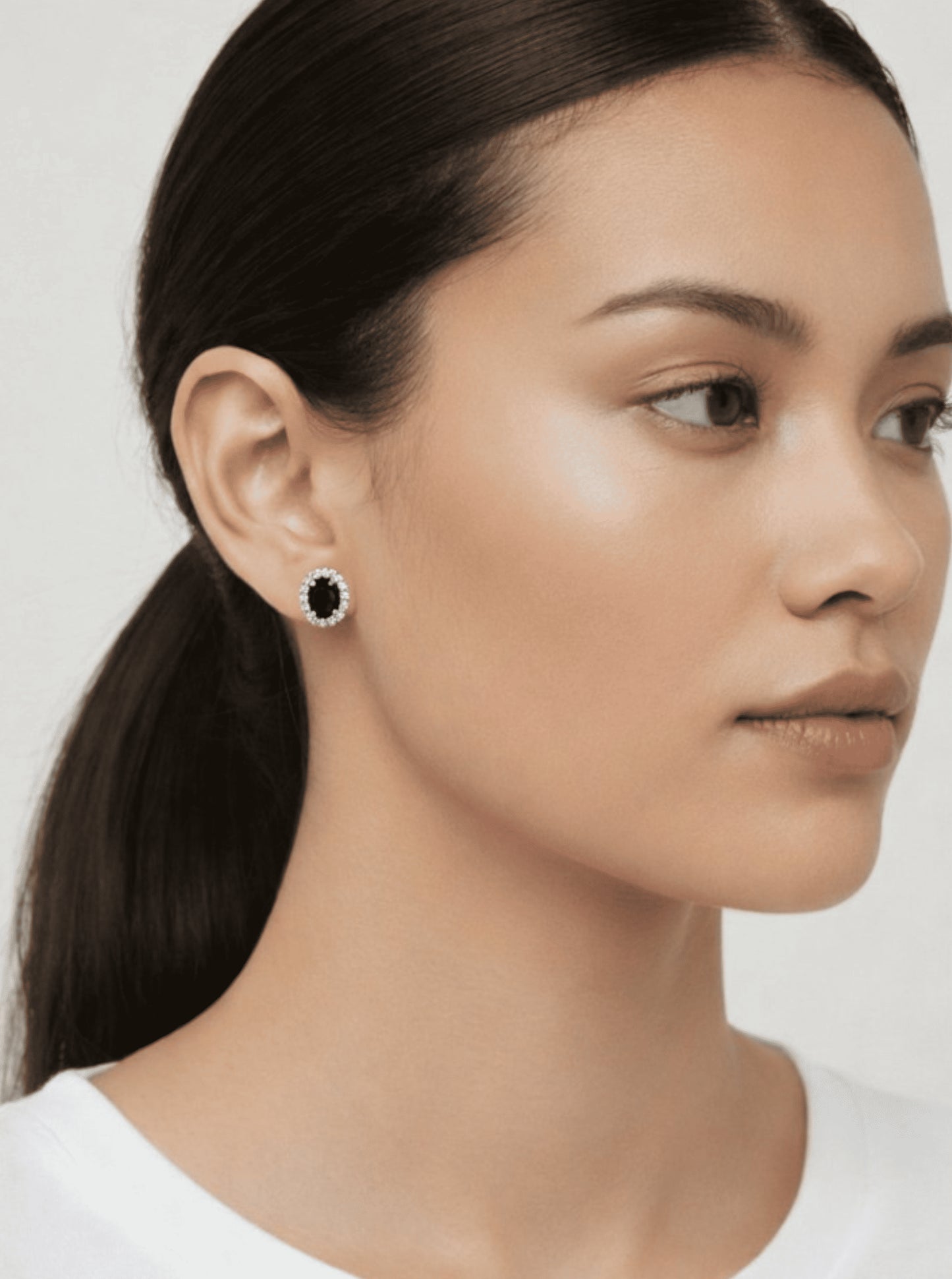 Round Pavé Stud Earrings