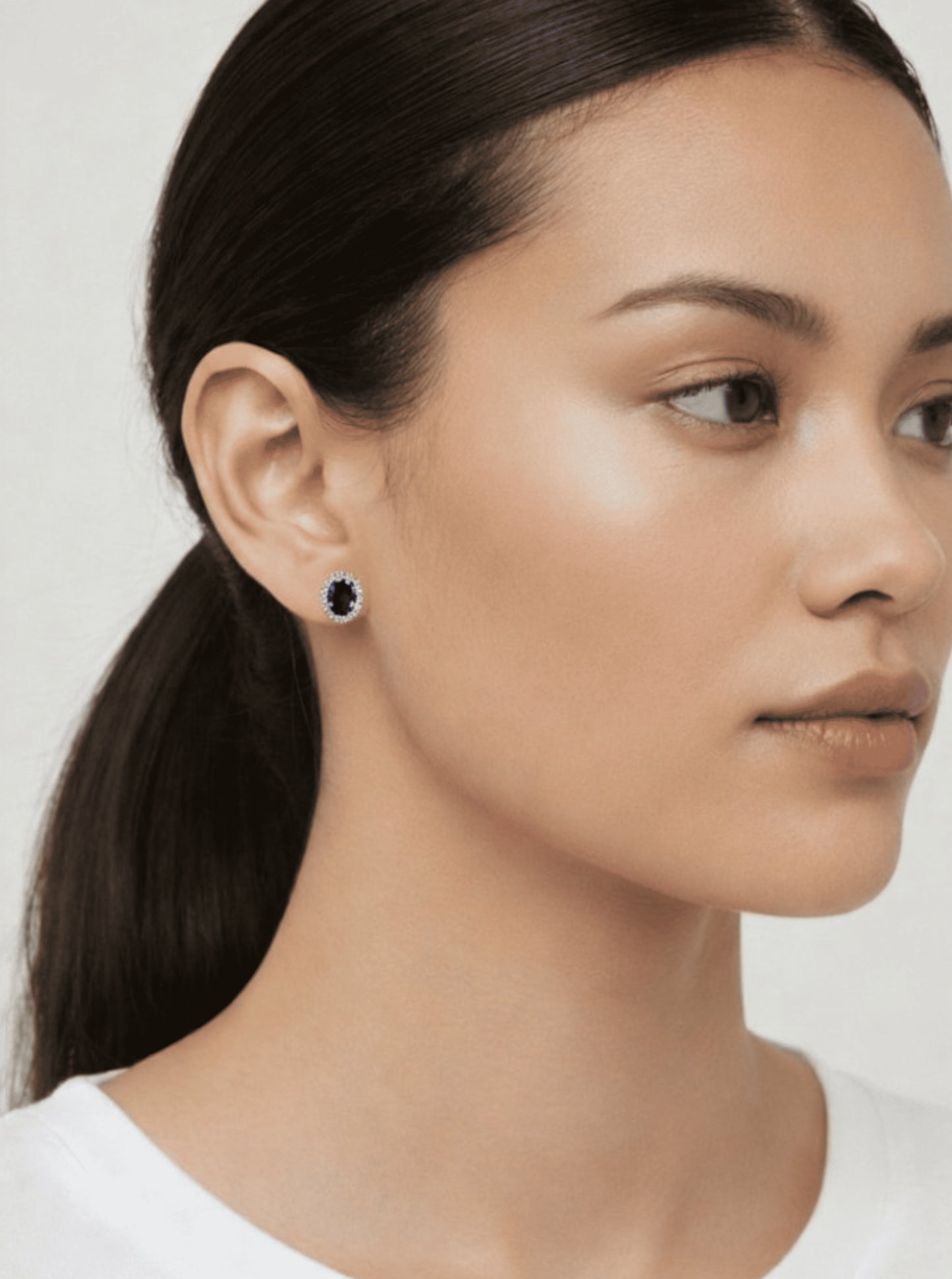 Round Pavé Stud Earrings