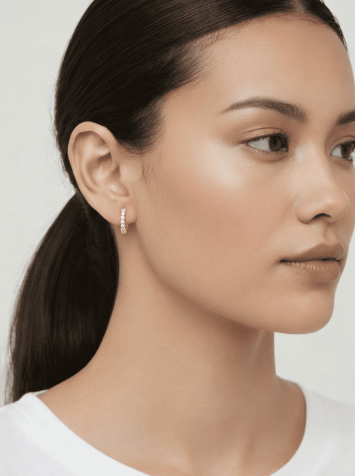 Polished Crescent Hoop Earrings