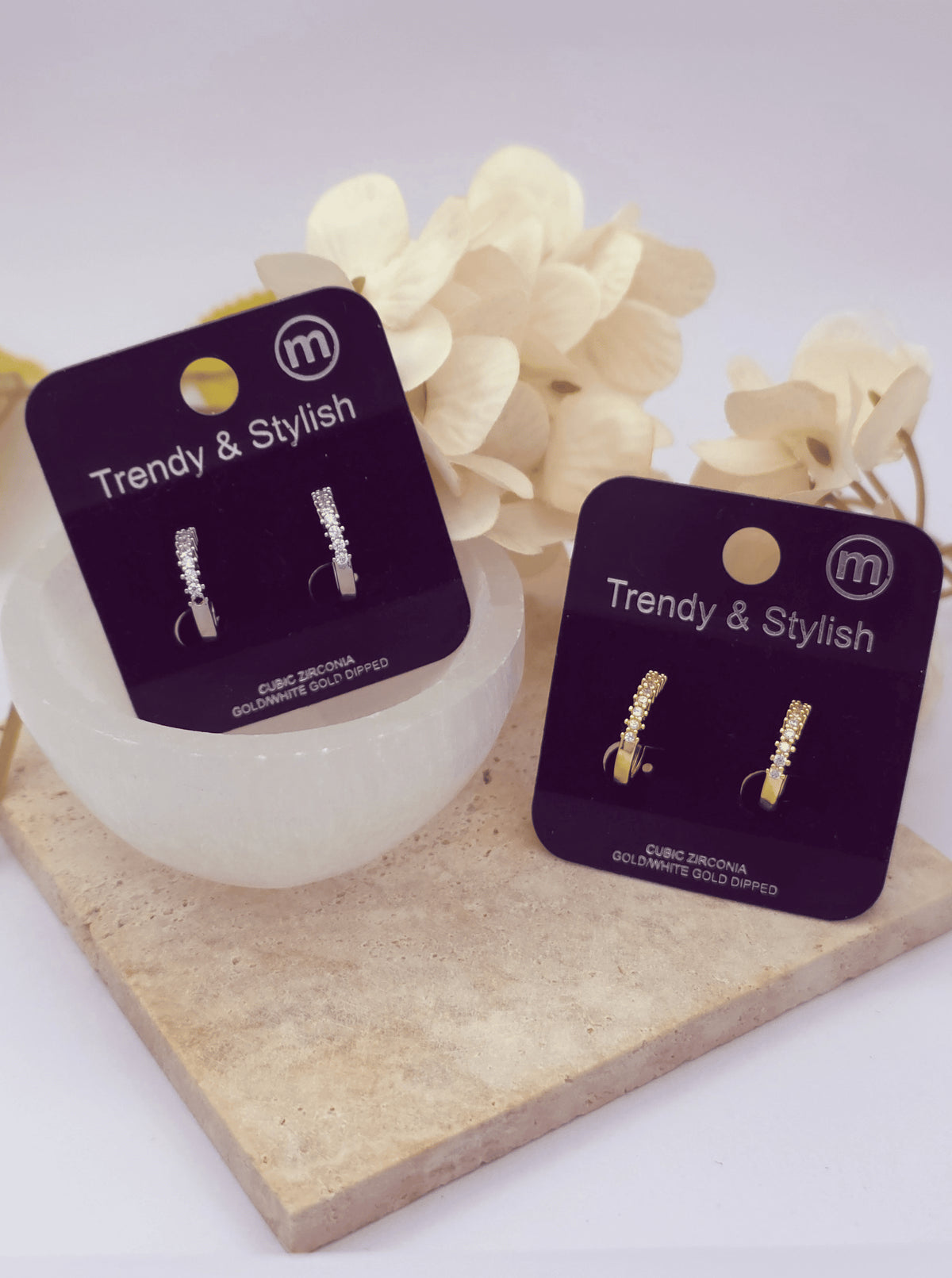 Polished Crescent Hoop Earrings