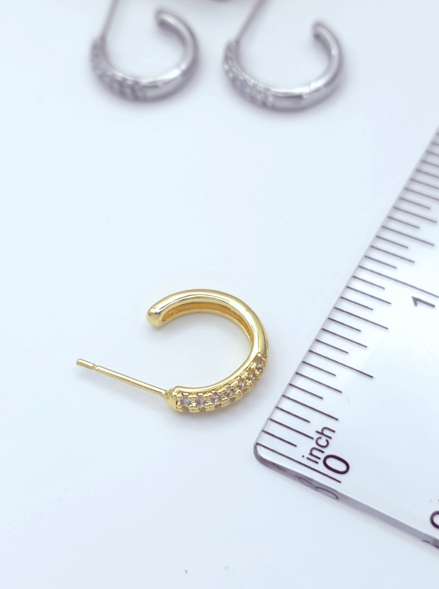 Modern Faceted Hoop Earrings
