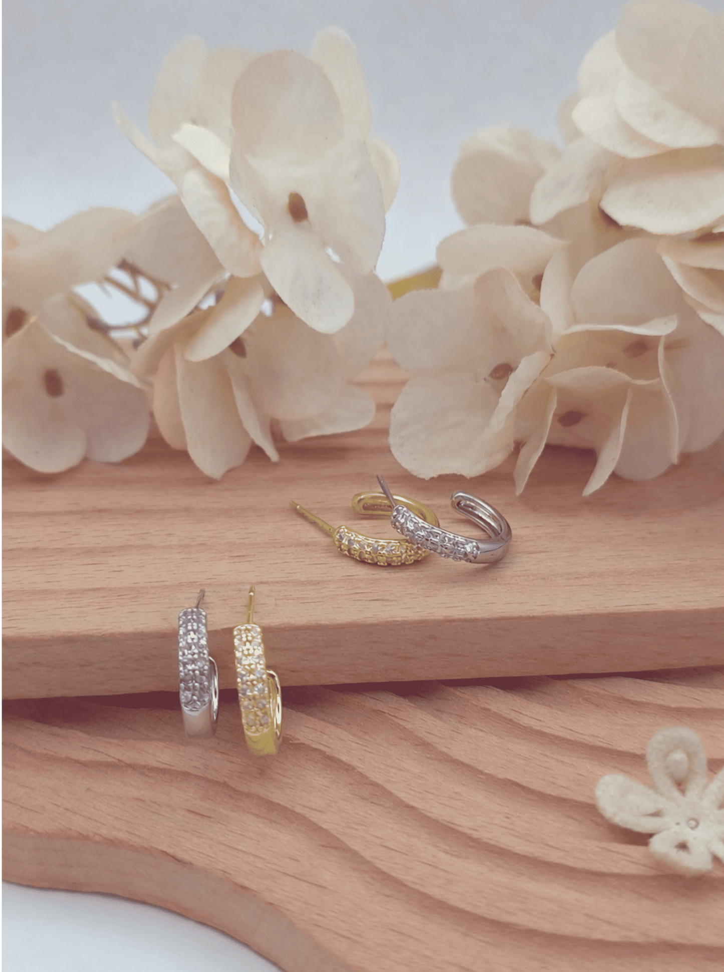 Modern Faceted Hoop Earrings