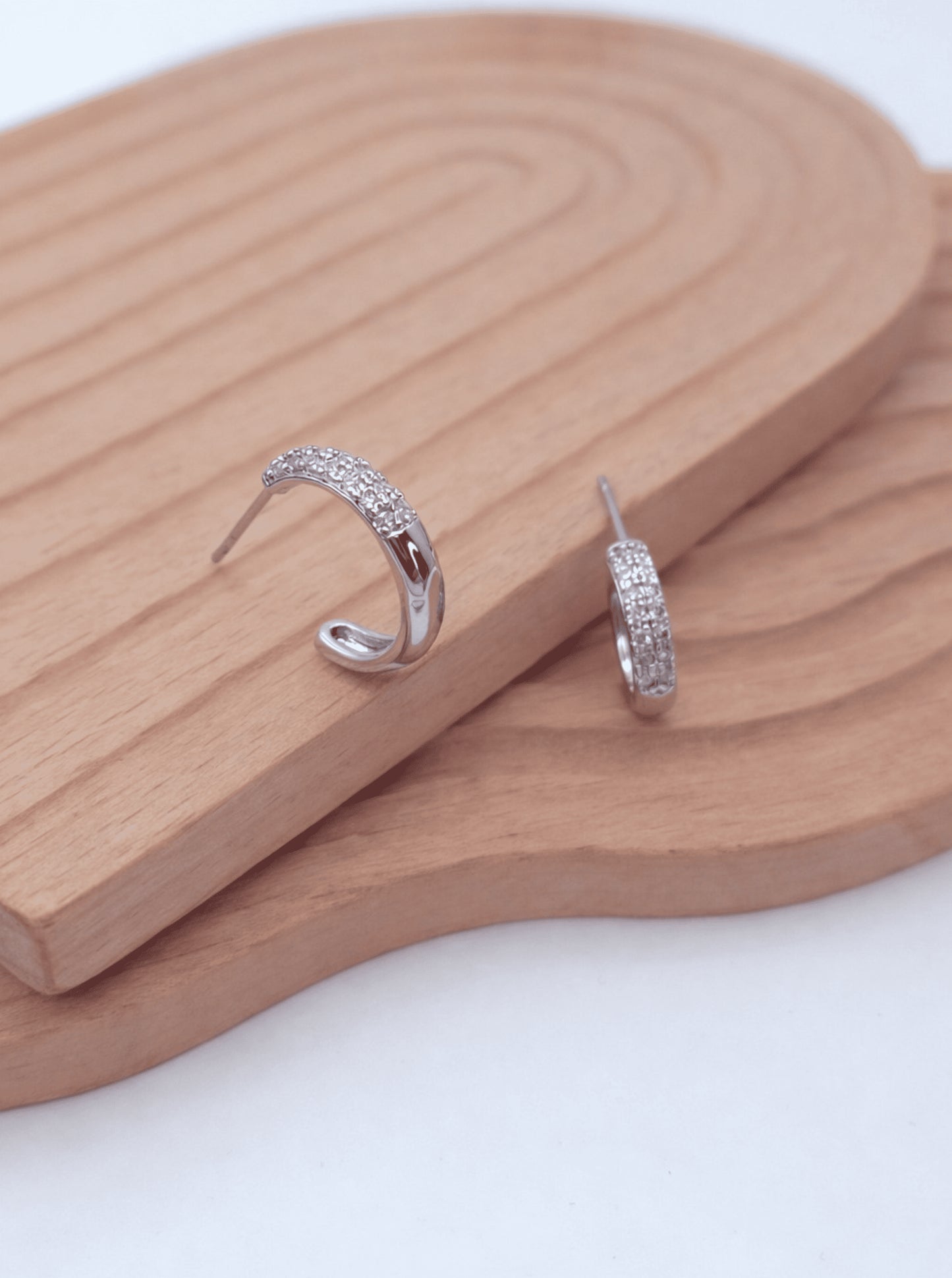 Modern Faceted Hoop Earrings