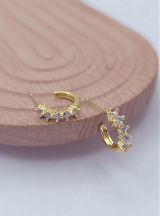 Modern Faceted Hoop Earrings