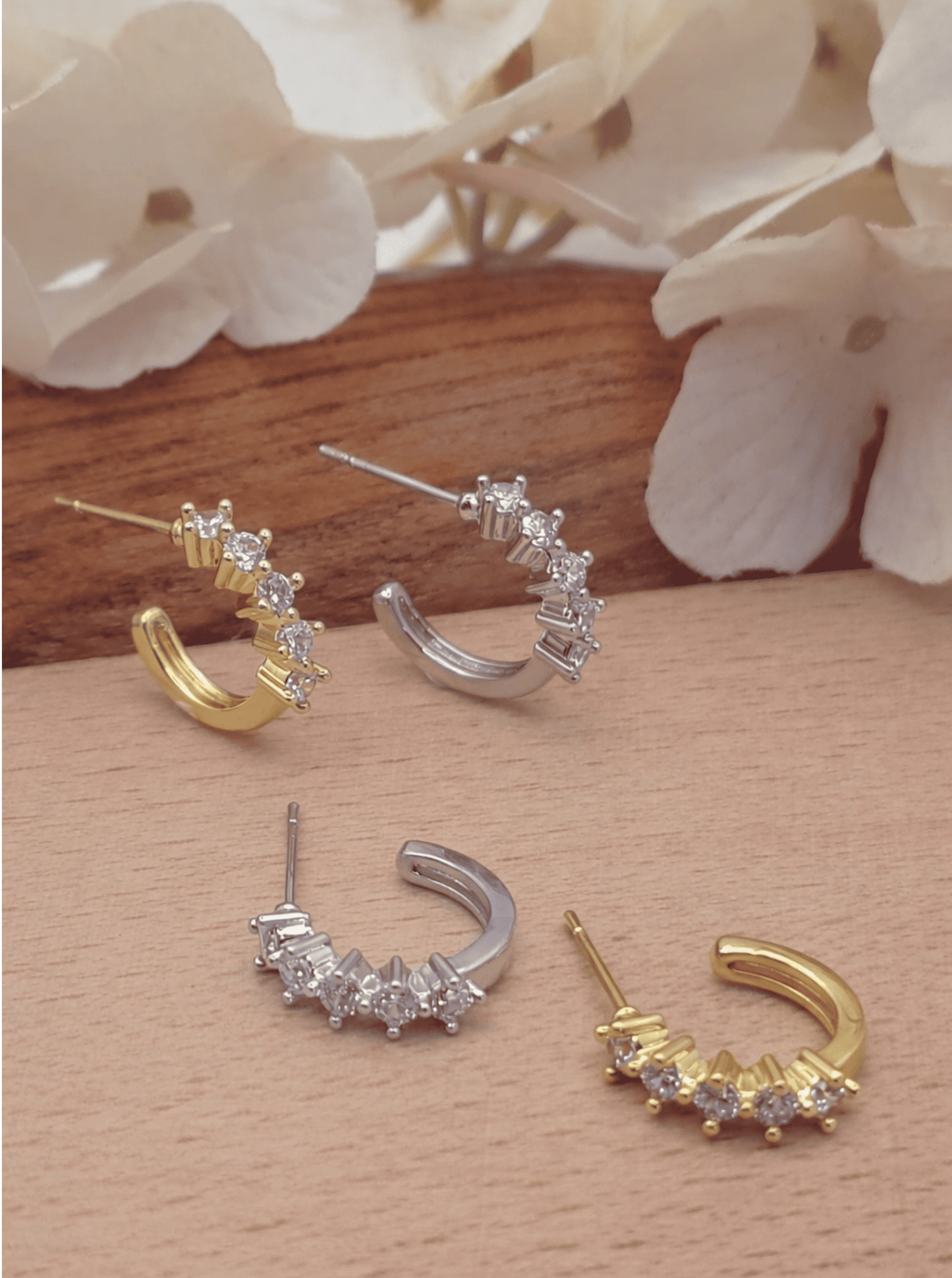 Modern Faceted Hoop Earrings