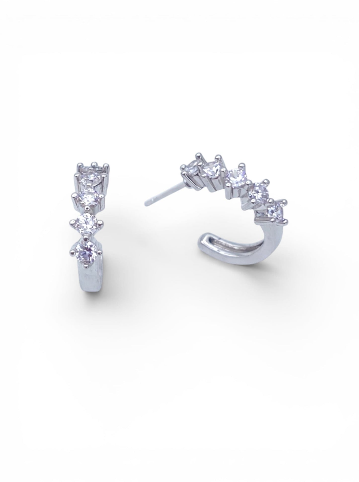 Modern Faceted Hoop Earrings