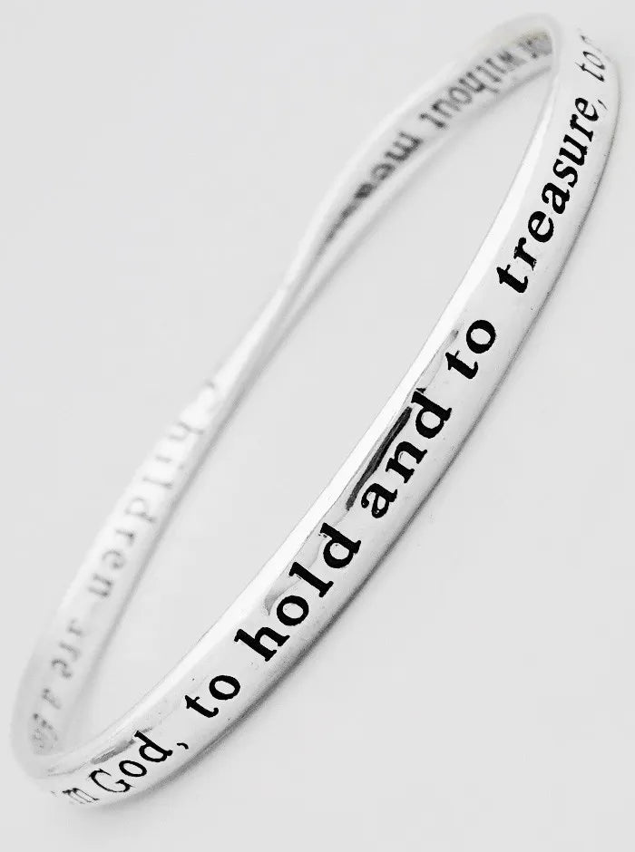 CHILDREN ARE A GIFT FROM GOD TO HOLD ENGRAVED BRACELET