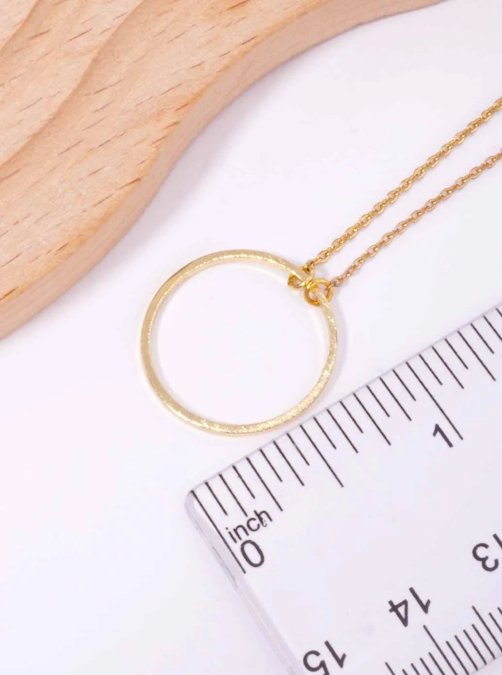 CZ Circle Pendant 18K-Gold-Dipped Layered Necklace