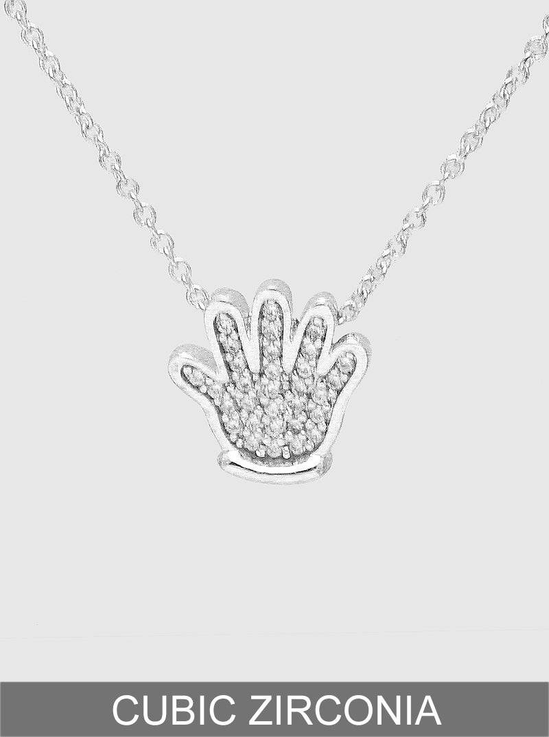 CZ HAND PENDANT DELICATE NECKLACE