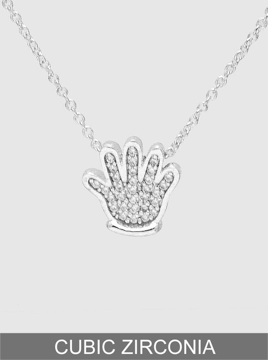 CZ HAND PENDANT DELICATE NECKLACE