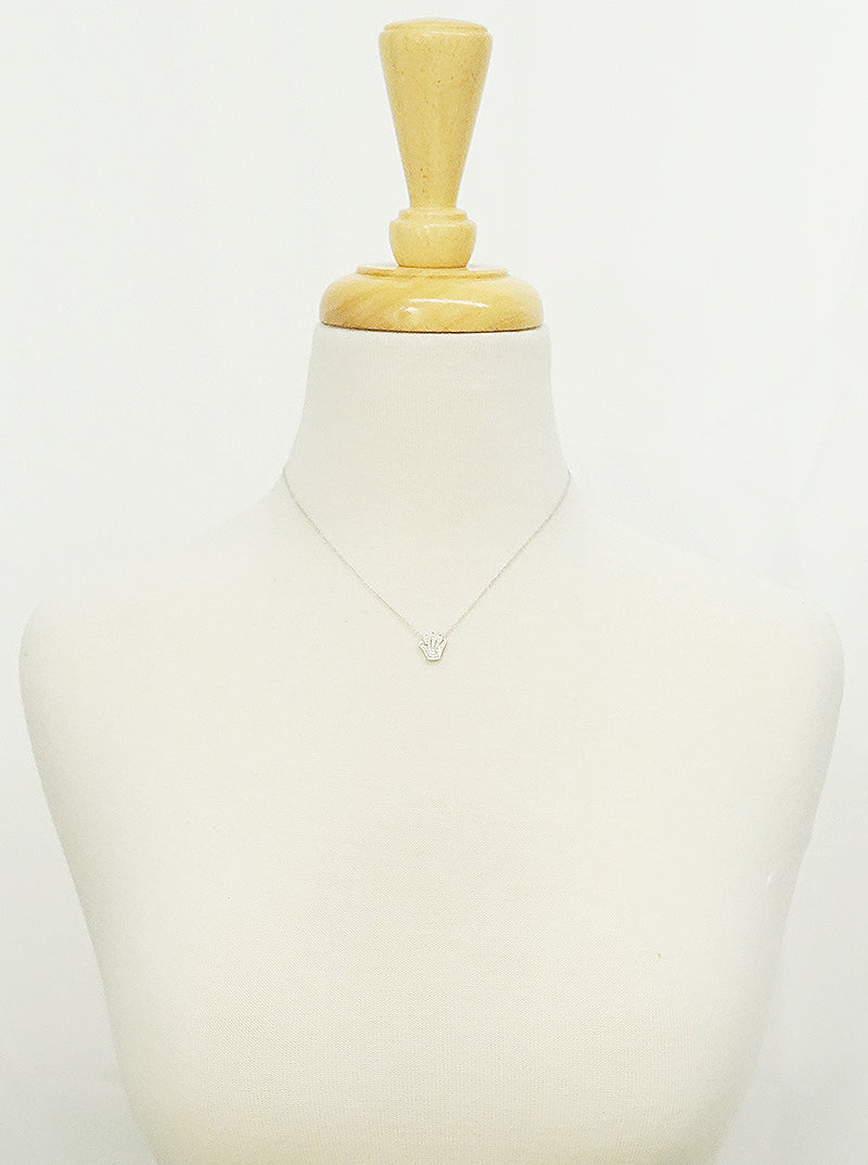 CZ HAND PENDANT DELICATE NECKLACE