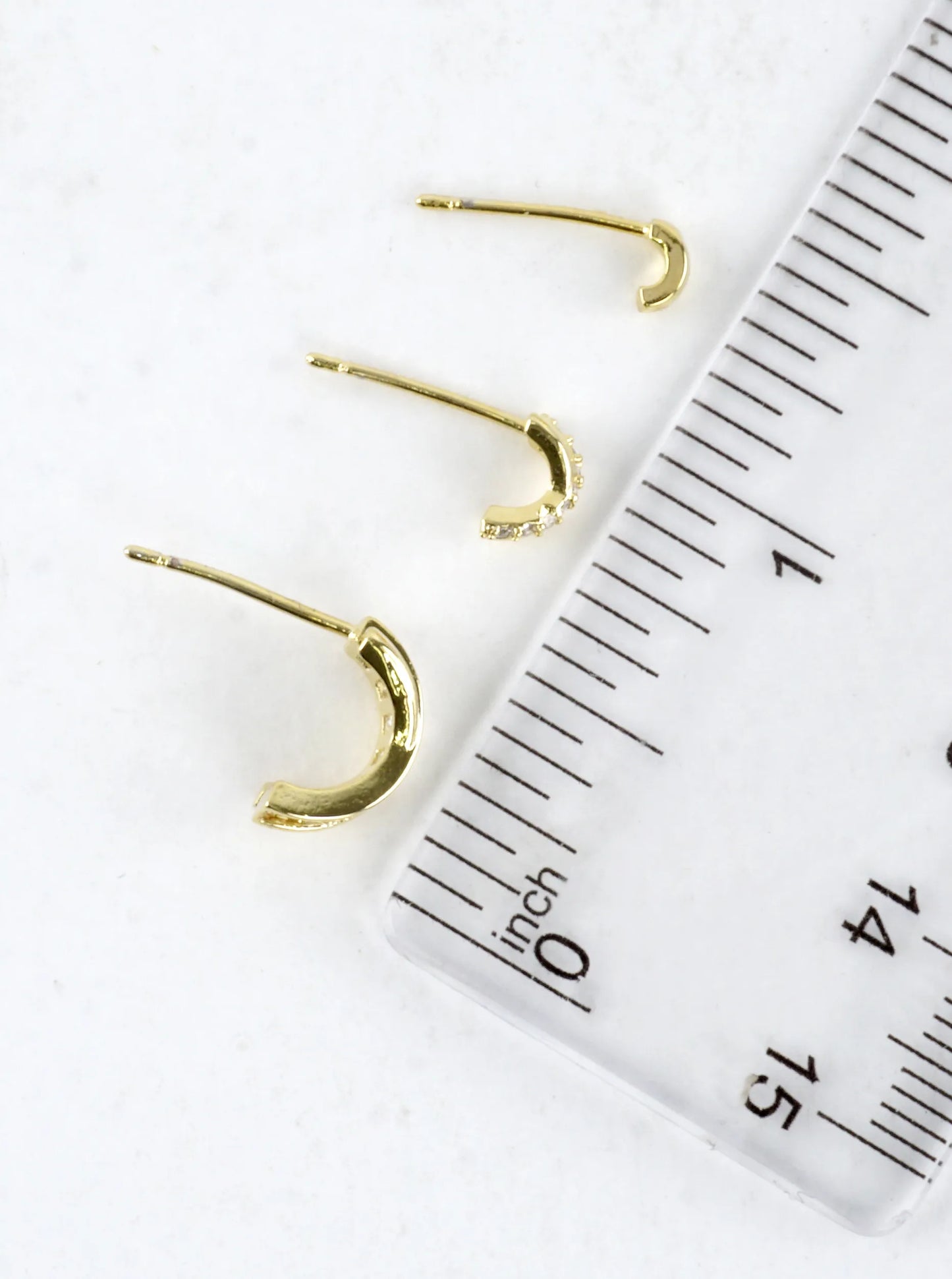 CZ Pave Crossover X 3 Pair Stud Earrings Set