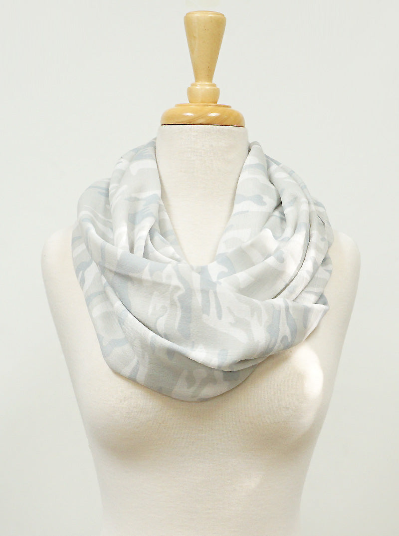 Camouflage Pattern Viscose Infinity Scarf