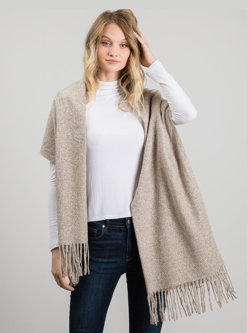 Cashmere-feel Acrylic Warm Oblong Scarf
